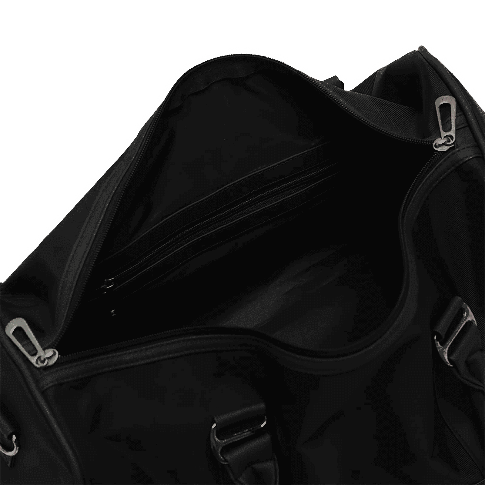 Carriall Astute Matte Finish Fabric Duffle Bag (Detachable Shoulder Strap, CADBASS01, Black)_4