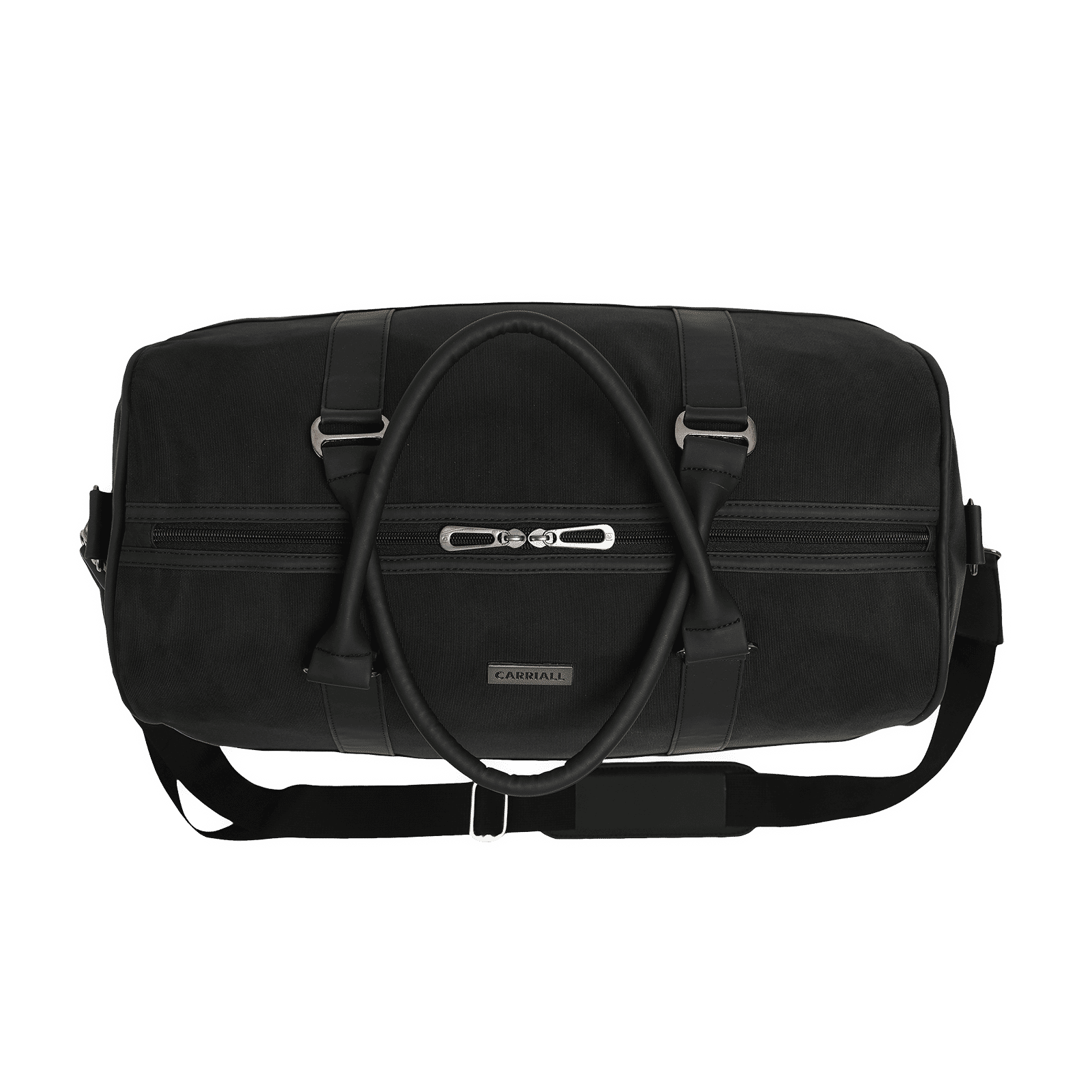 Carriall Astute Matte Finish Fabric Duffle Bag (Detachable Shoulder Strap, CADBASM01, Black)_5