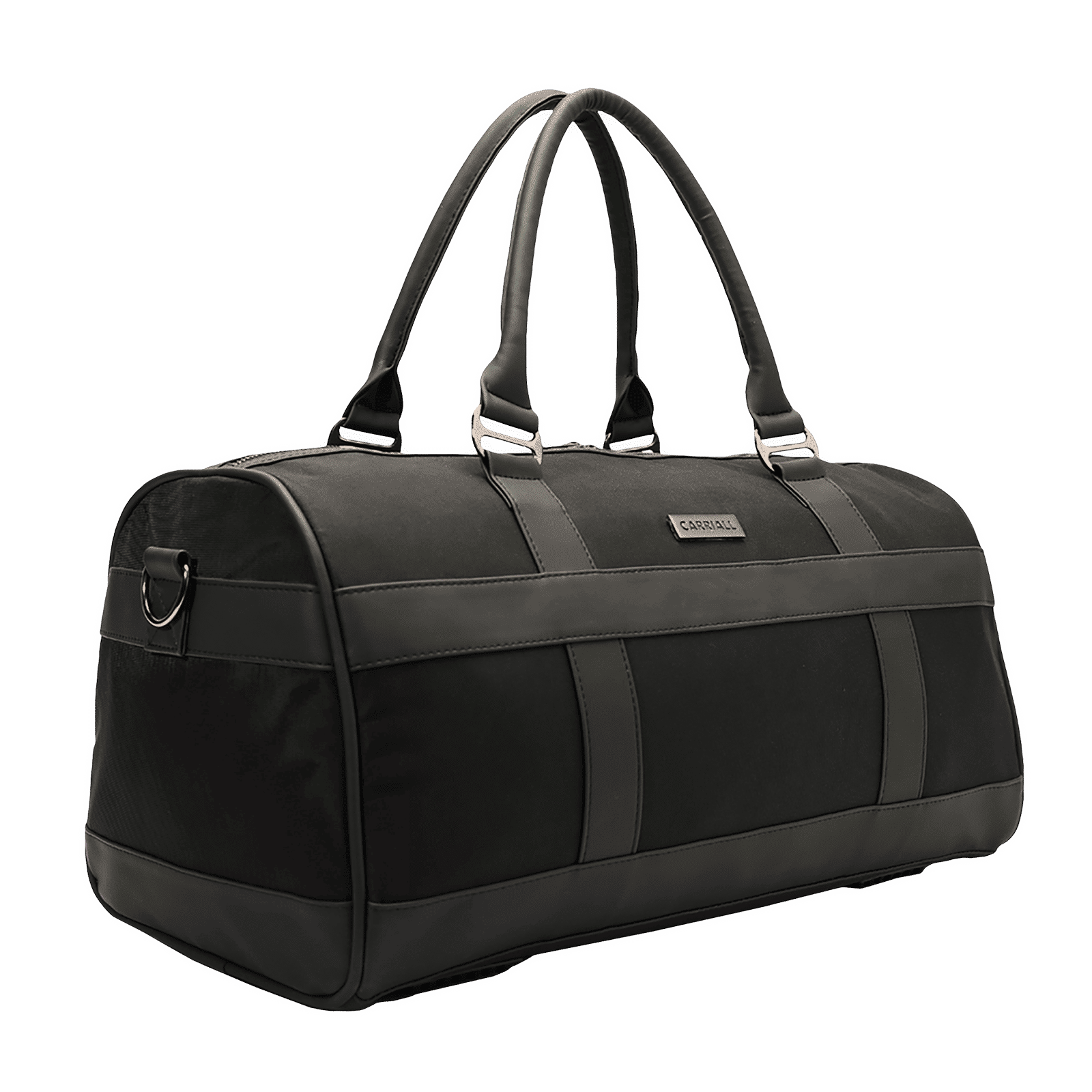 Carriall Eclat Water Resistant Fabric Duffle Bag (Detachable Strap, CADBECM01, Black)_6