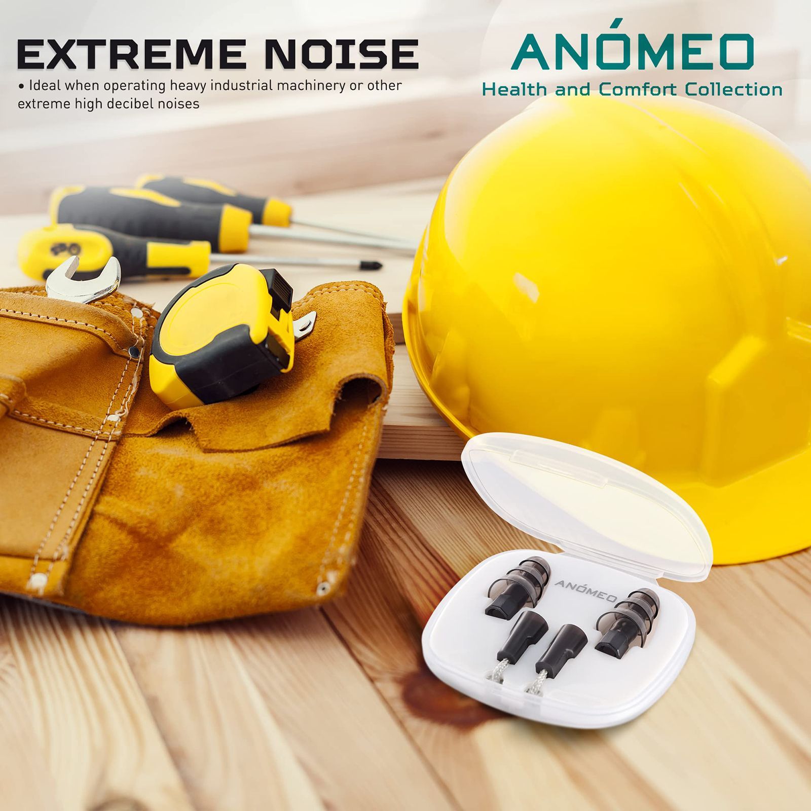 ANOMEO Extreme Noise Silicone and Polypropylene Earplugs (Custom Fit, 2428, Black)_4