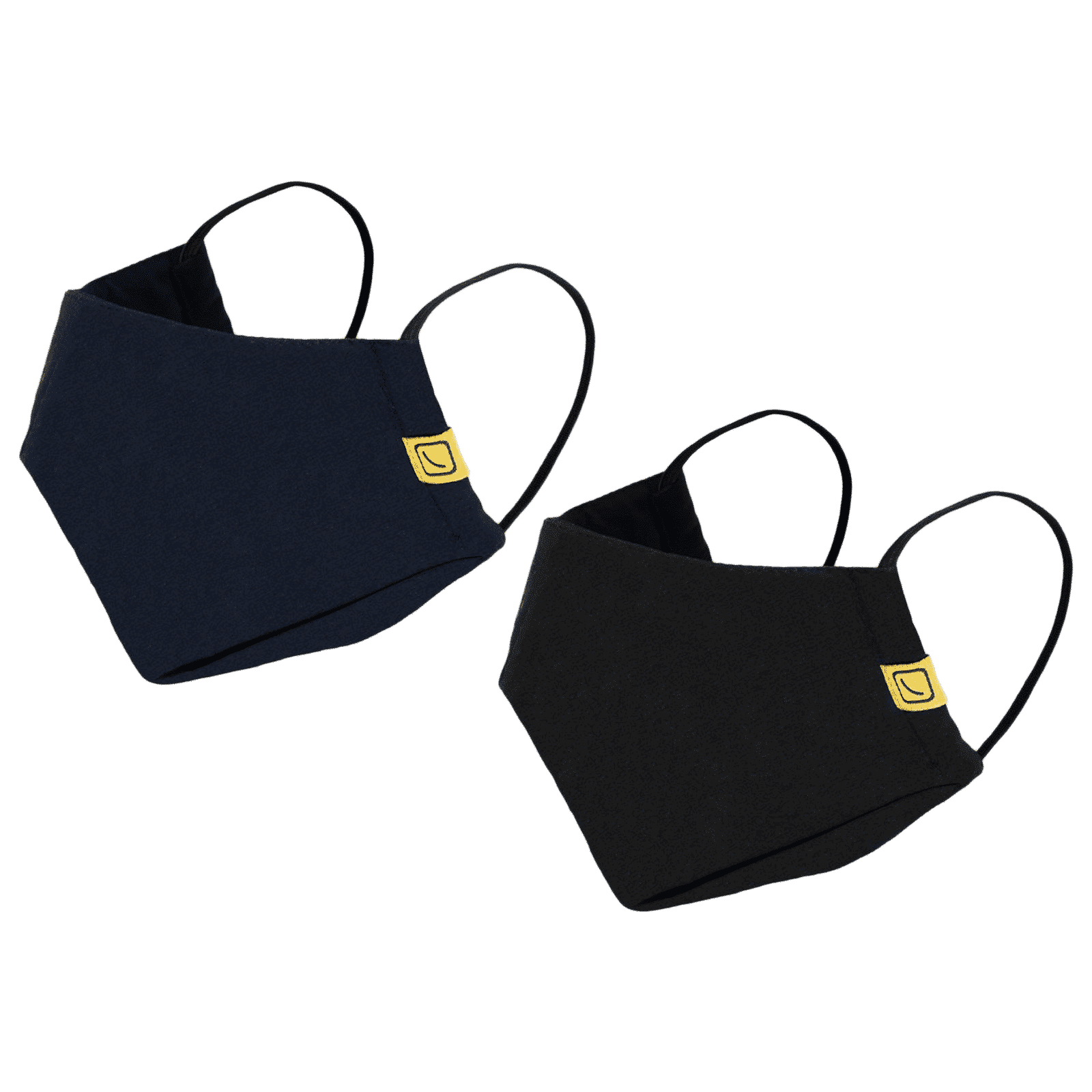 TRAVEL BLUE Cotton Face Mask (Pack of 2, 521, Black & Navy) TRAVEL BLUE Cotton Face Mask (Pack of 2, 521, Black & Navy)_1