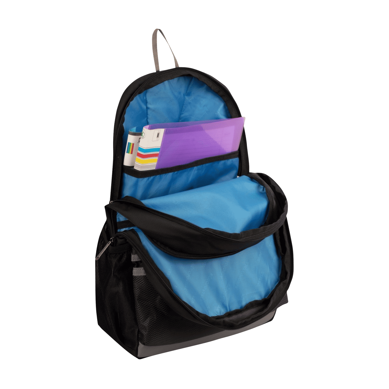 AEROPOSTALE Take Off 20 Litres Nylon Backpack (Waterproof, AERO-BP-1001-BLK_G, Black/Grey)_7