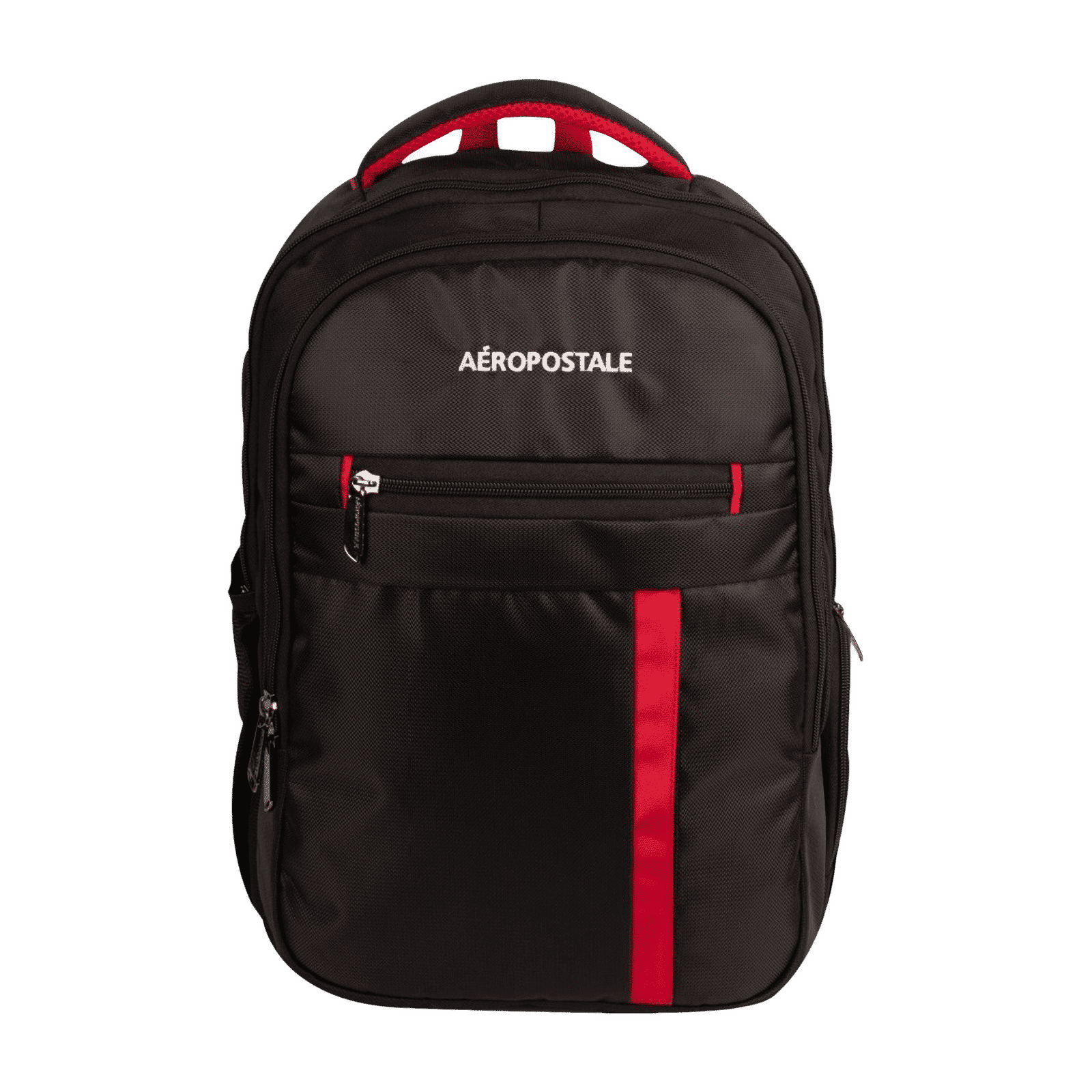 AEROPOSTALE Ever Onwards 20 Litres Nylon Backpack (Waterproof, AERO-BP-1002-BLK_R, Black/Red)_1
