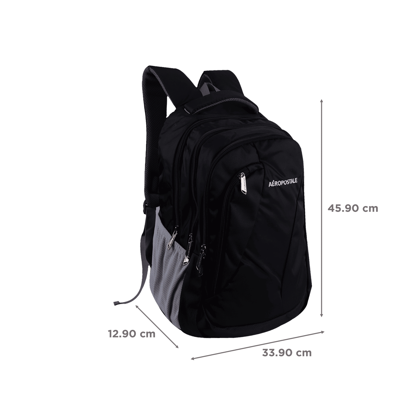 AEROPOSTALE Explorer 35 Litres Polyester Backpack (Waterproof, AERO-BP-1011-BLK, Black)_3