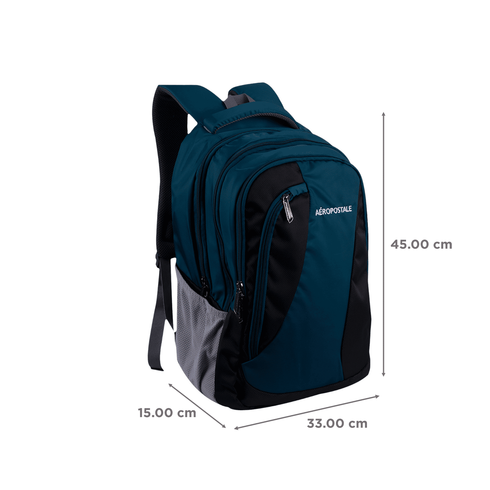 AEROPOSTALE Explorer 35 Litres Polyester Backpack (Waterproof, AERO-BP-1011-BLK/T, Teal Blue)_3
