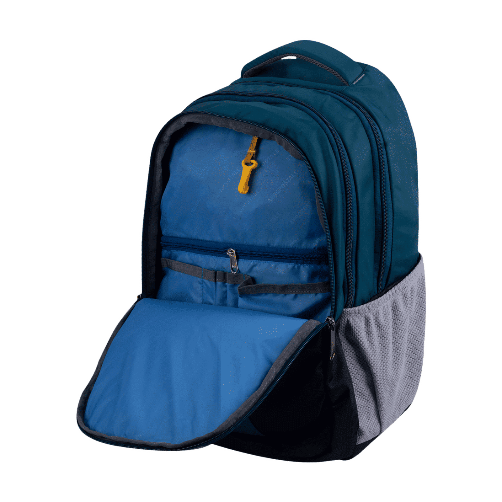 AEROPOSTALE Explorer 35 Litres Polyester Backpack (Waterproof, AERO-BP-1011-BLK/T, Teal Blue)_5