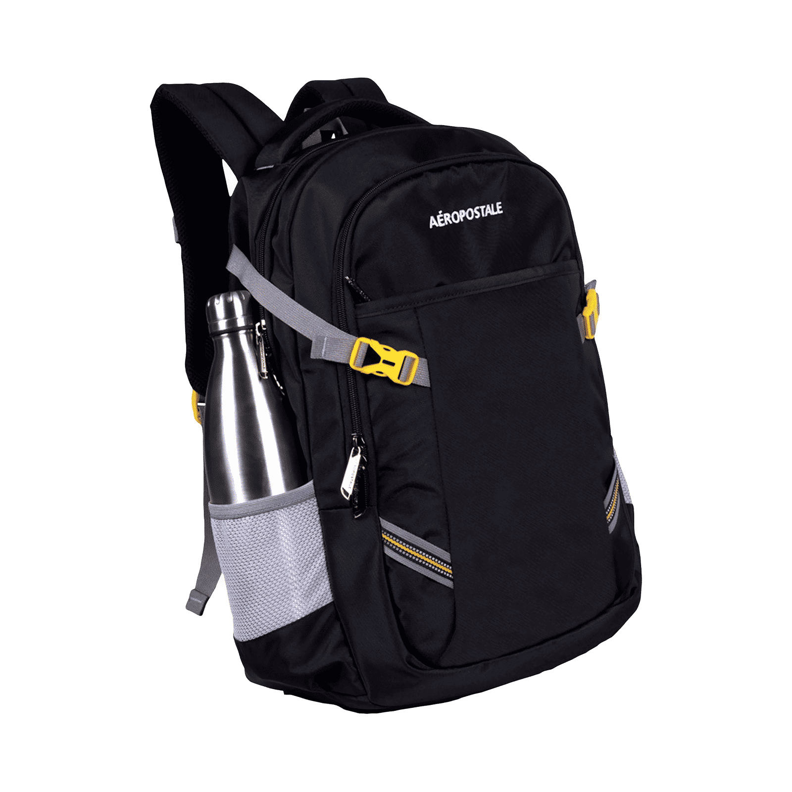 AEROPOSTALE Runway 30 Litres Nylon Backpack (Waterproof, AERO-BP-1015-BLK, Black)_8