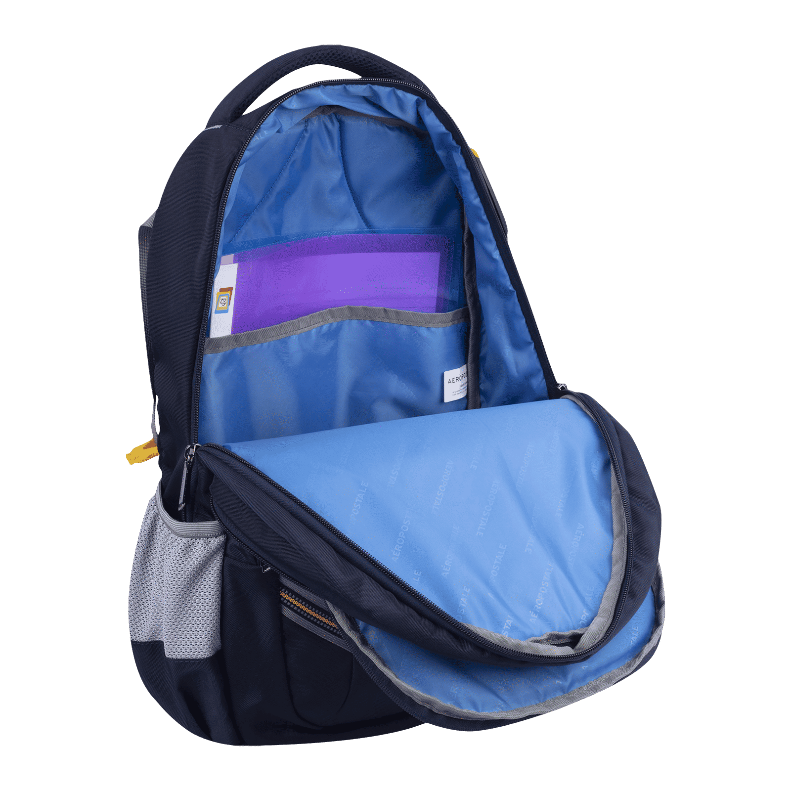 AEROPOSTALE Runway 30 Litres Nylon Backpack (Waterproof, AERO-BP-1015-BLU, Blue)_7