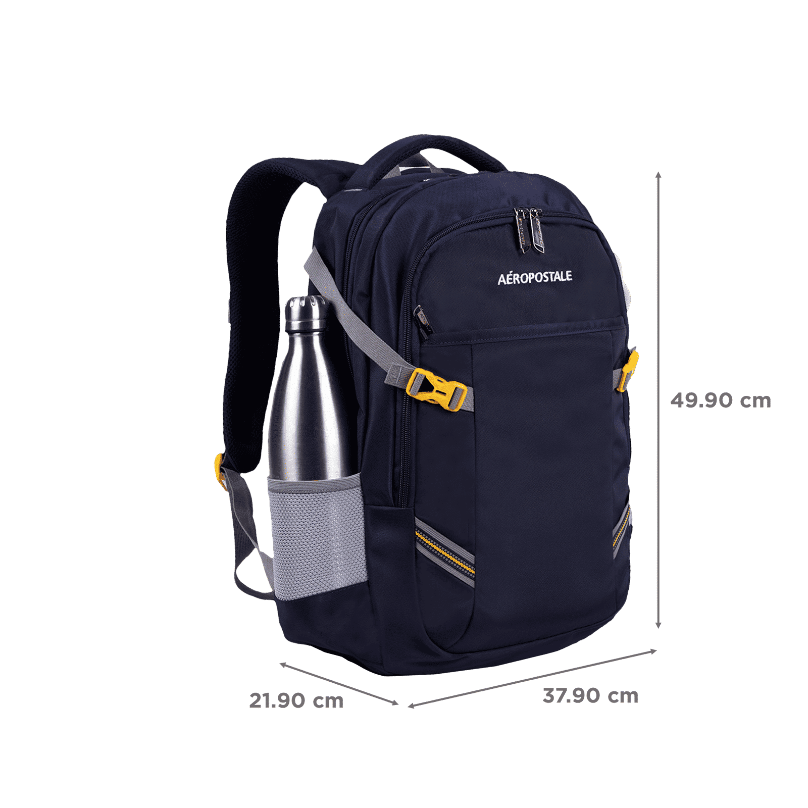 AEROPOSTALE Runway 30 Litres Nylon Backpack (Waterproof, AERO-BP-1015-BLU, Blue)_3