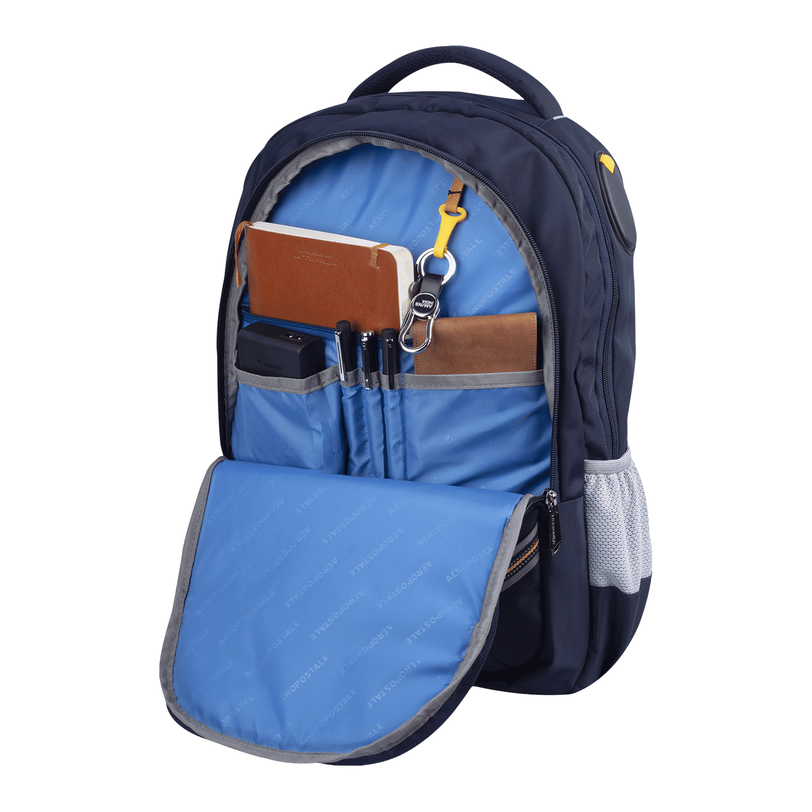 AEROPOSTALE Runway 30 Litres Nylon Backpack (Waterproof, AERO-BP-1015-BLU, Blue)_5