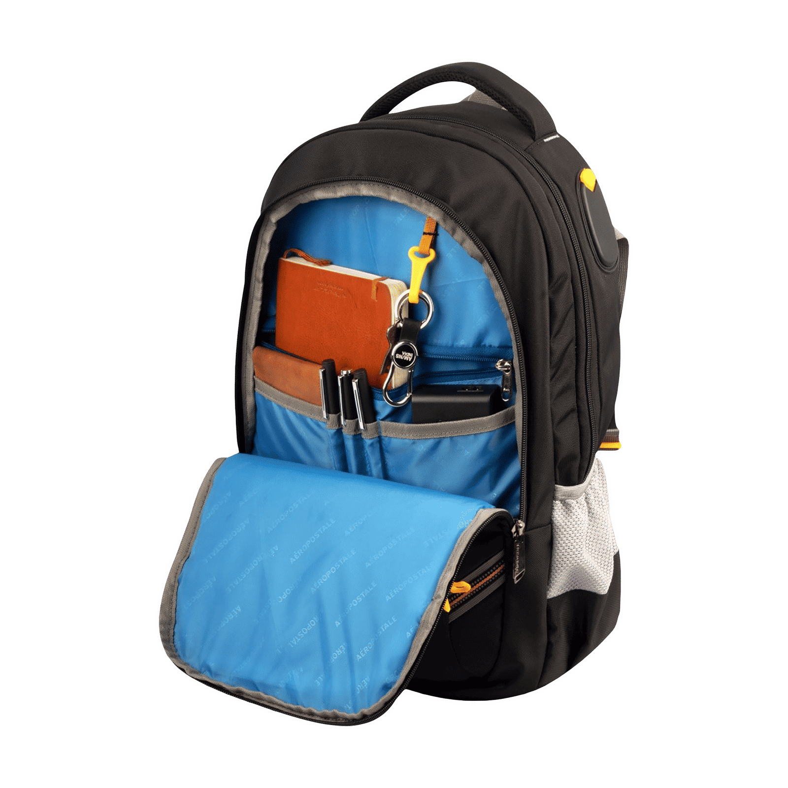 AEROPOSTALE Runway 30 Litres Nylon Backpack (Waterproof, AERO-BP-1015-GY, Grey)_5