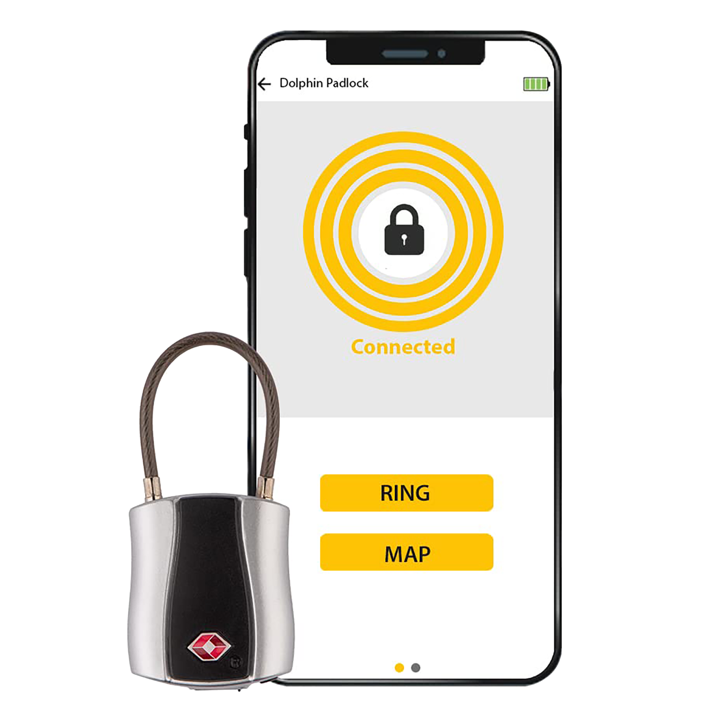 tag8 Dolphin Smart Padlock (Anti-Lost Alarm System, 800024, Silver) tag8 Dolphin Smart Padlock (Anti-Lost Alarm System, 800024, Silver)_3