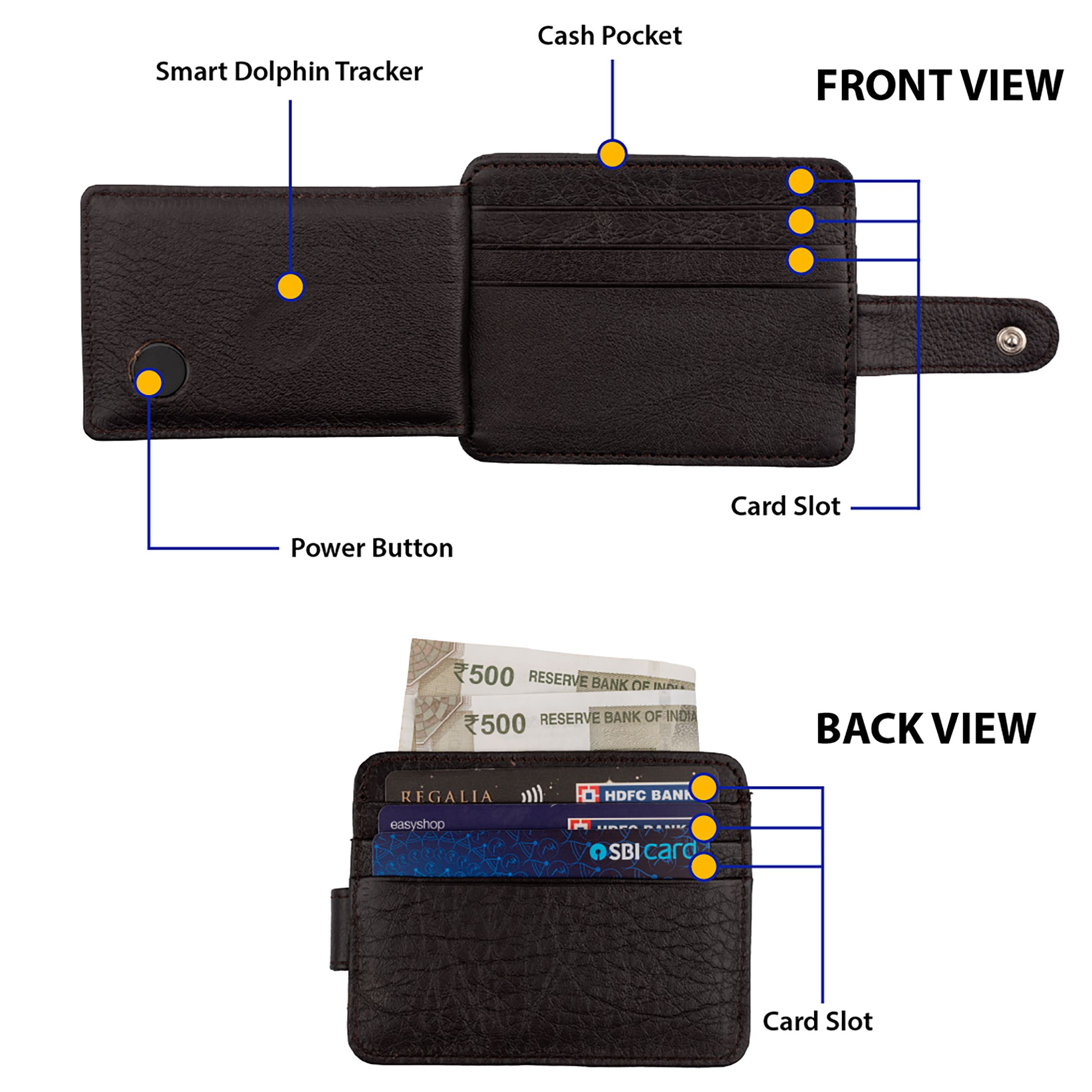 tag8 Dolphin Smart Card Holder (Anti-Lost Alarm System, 800041, Black)_5