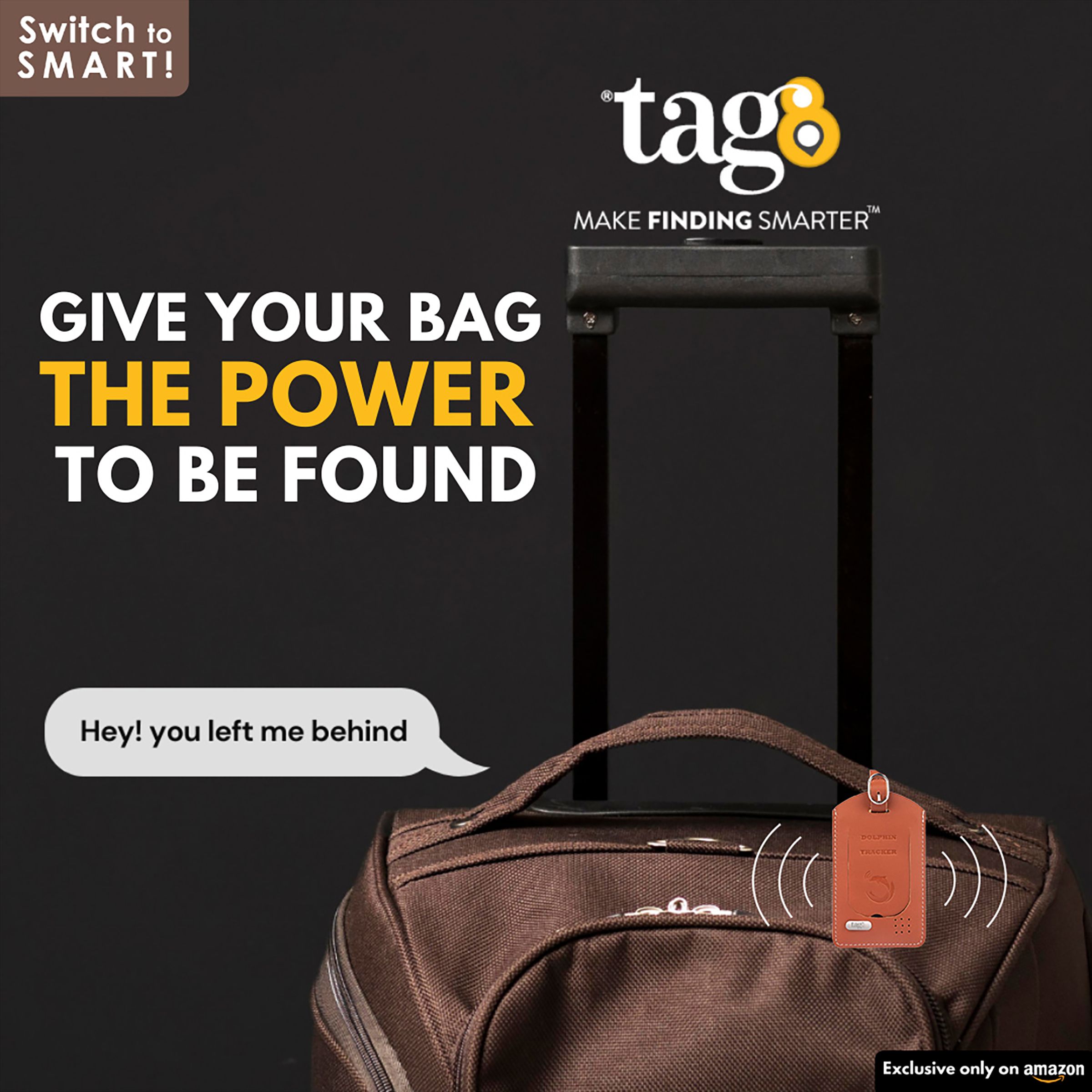 tag8 Dolphin Smart Tracker (Anti-Lost Alarm System, 800035, Brown)_5