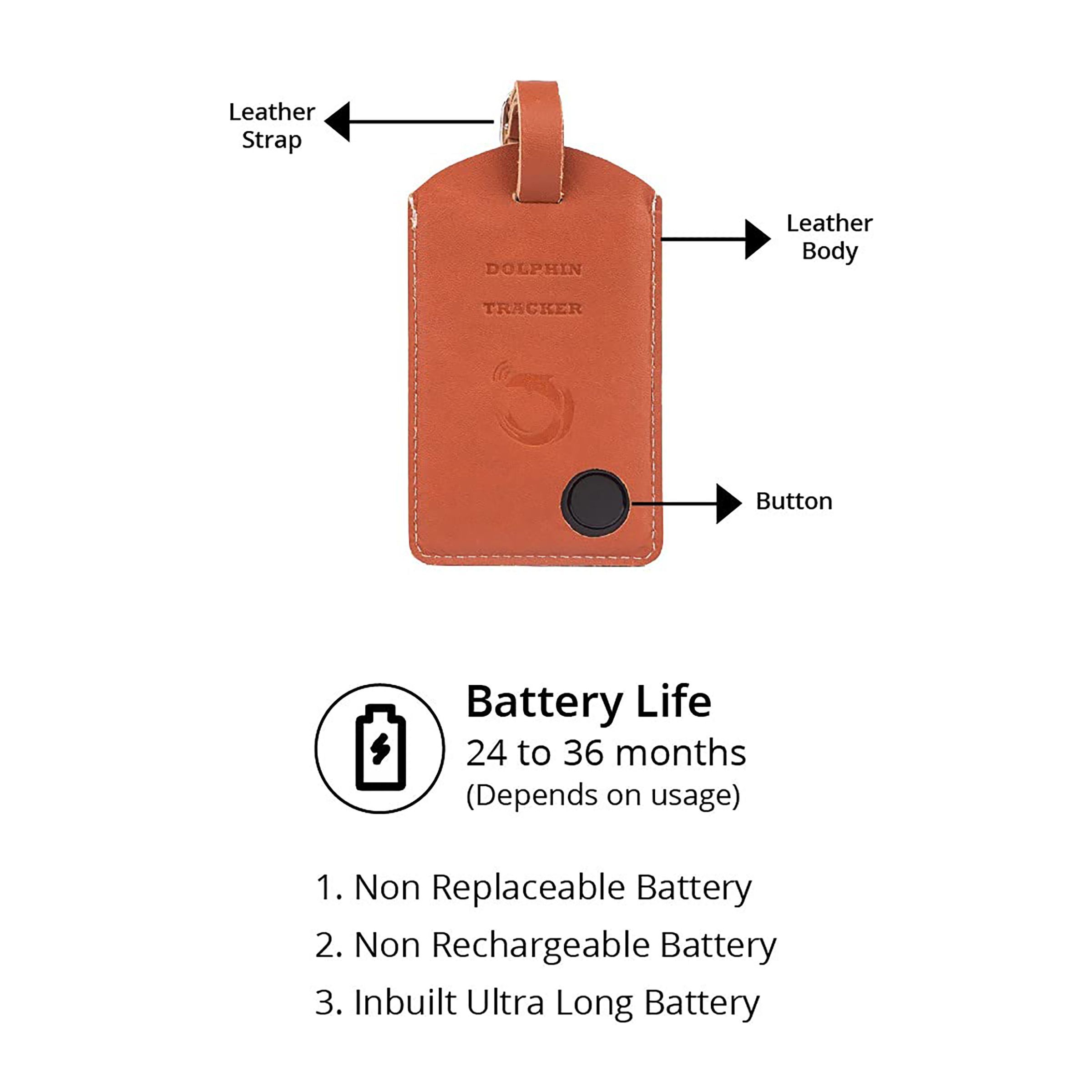tag8 Dolphin Smart Tracker (Anti-Lost Alarm System, 800035, Brown)_6