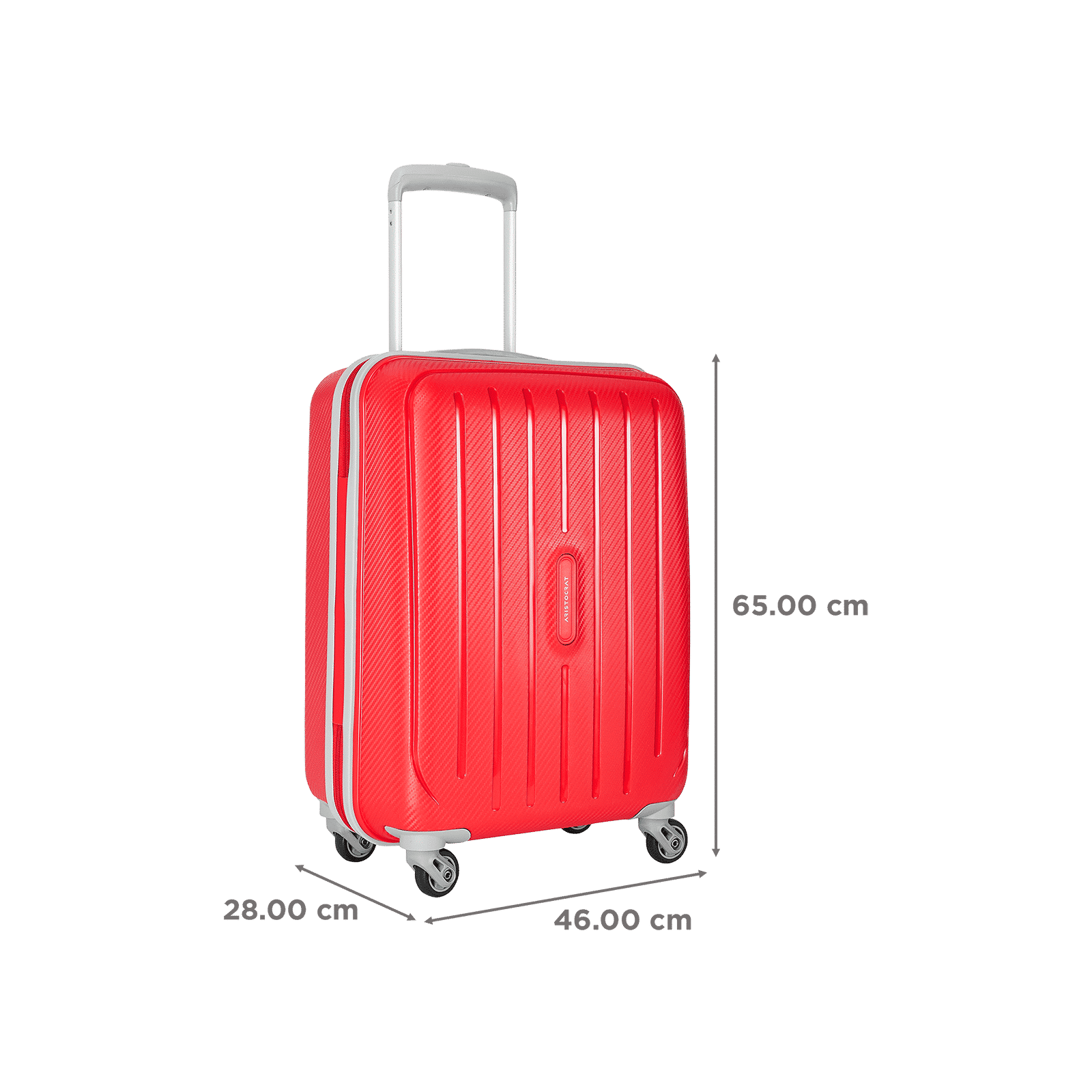 ARISTOCRAT Nitron Polypropelene Trolley Bag (4 Wheel, NITACT55FIR, Active Red) ARISTOCRAT Nitron Polypropelene Trolley Bag (4 Wheel, NITACT55FIR, Active Red)_3