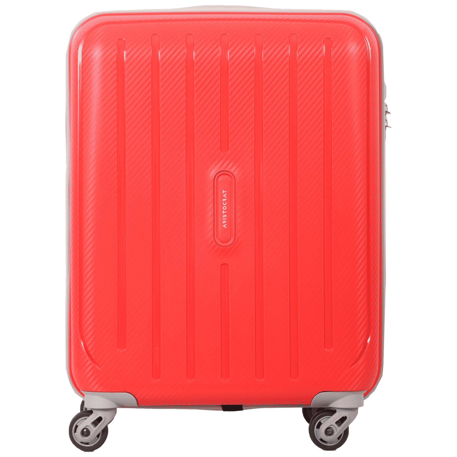 ARISTOCRAT Nitron 55 Litres Polycarbonate Trolley Bag (Number Lock Mechanism, NITRON55FIR, Red)_1