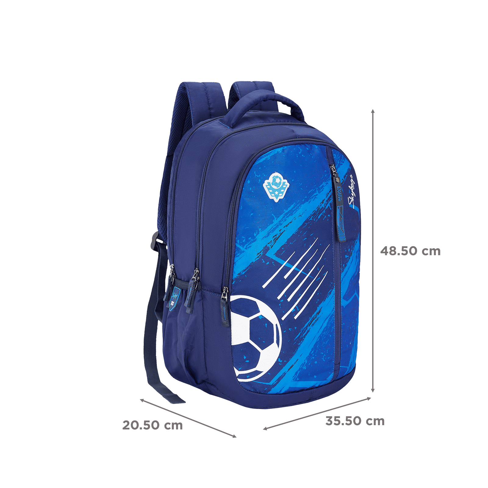 Skybags Drip Backpack (Multilevel Organizer with Key Chain Holder, BPDRIP3NVY, Navy)_3