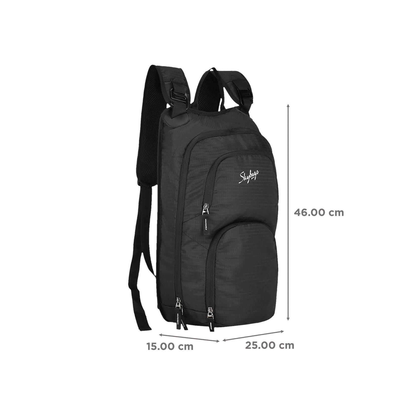 Skybags Off Roader Backpack (Detachable Shoulder Straps, BPOFF1DPBLK, Black)_3