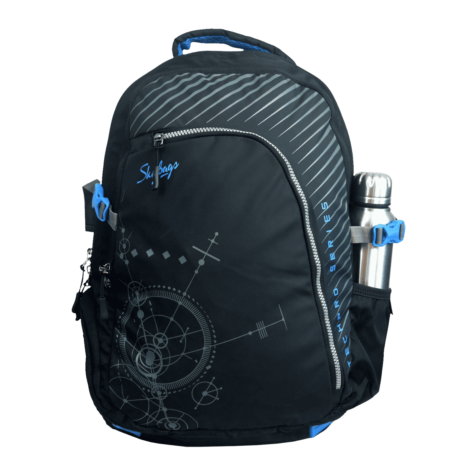 Skybags Valor Pro 33 Litres Polyester Backpack (With Rain Cover, LPBPVAP3BLK, Black)_1