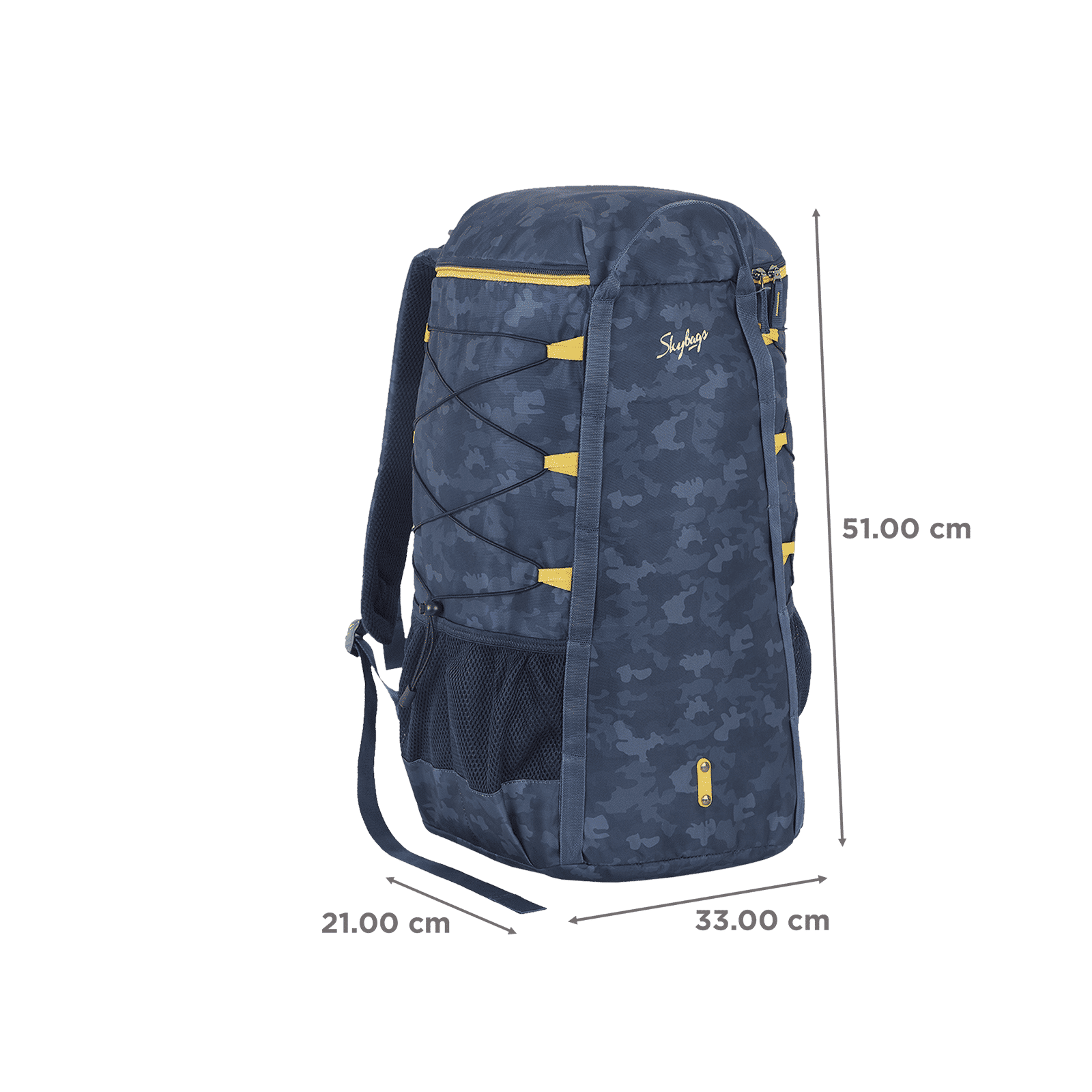 Skybags Hawk Backpack (Side Compression Loop, RSHAW45LBLU, Blue)_3