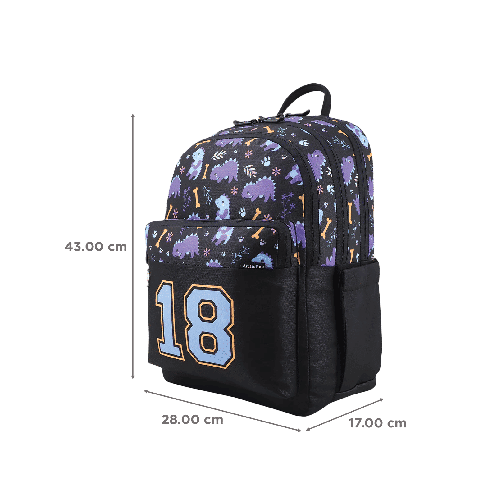 Arctic Fox Saurus 21 Litres Polyetser Fabric and PU Coated Backpack (Water Repellent Fabric, FJUBPKPURWW092021, Purple)_3