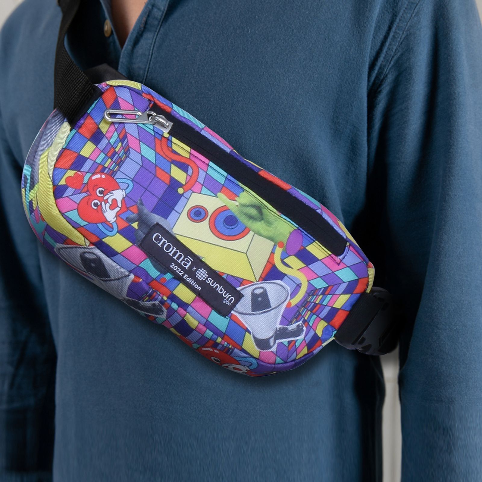 Croma Sunburn Edition Sling Bag (Adjustable Strap, Multicolor)_7