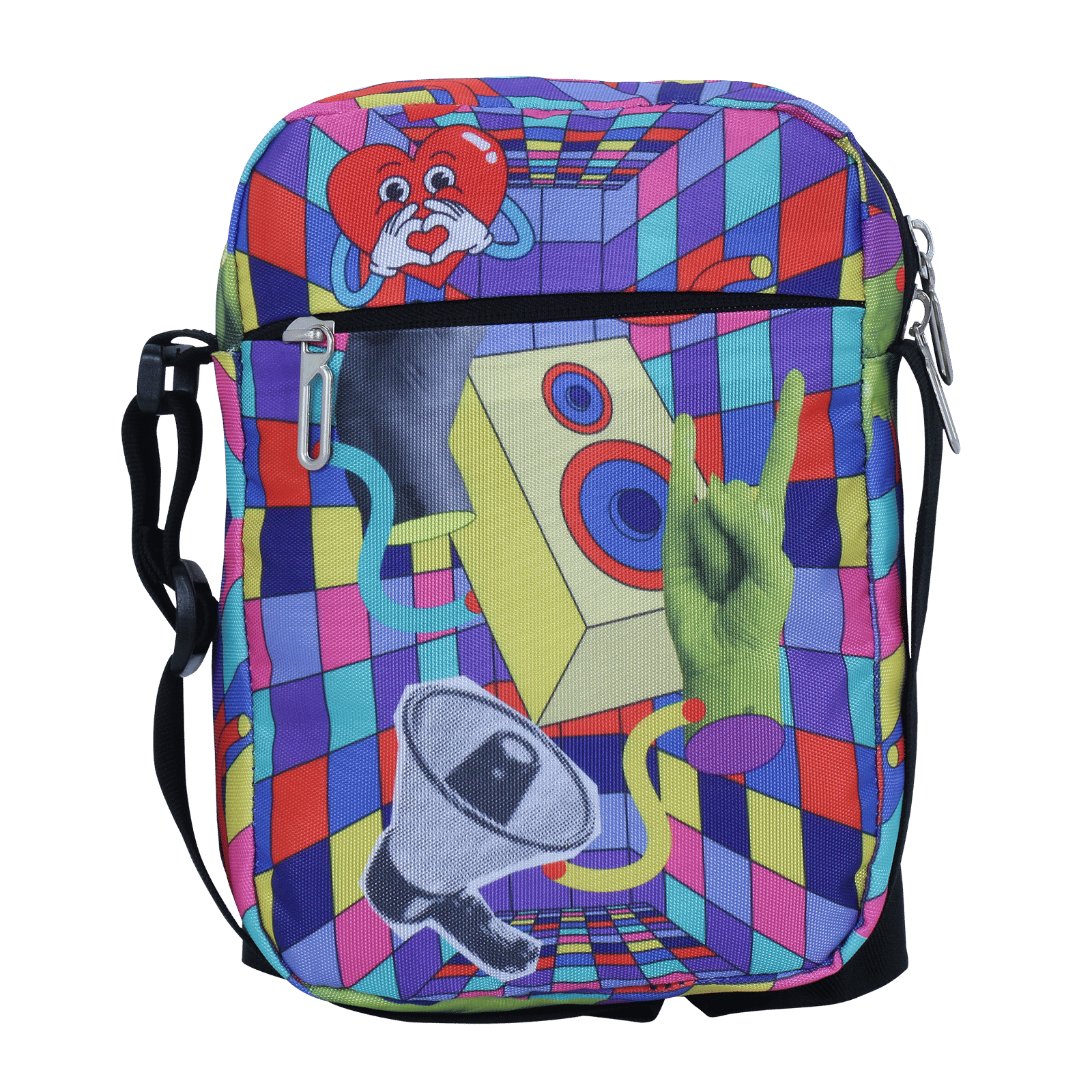 Croma Sunburn Edition Sling Bag (Lightweight, Multi Color) Croma Sunburn Edition Sling Bag (Lightweight, Multi Color)_1