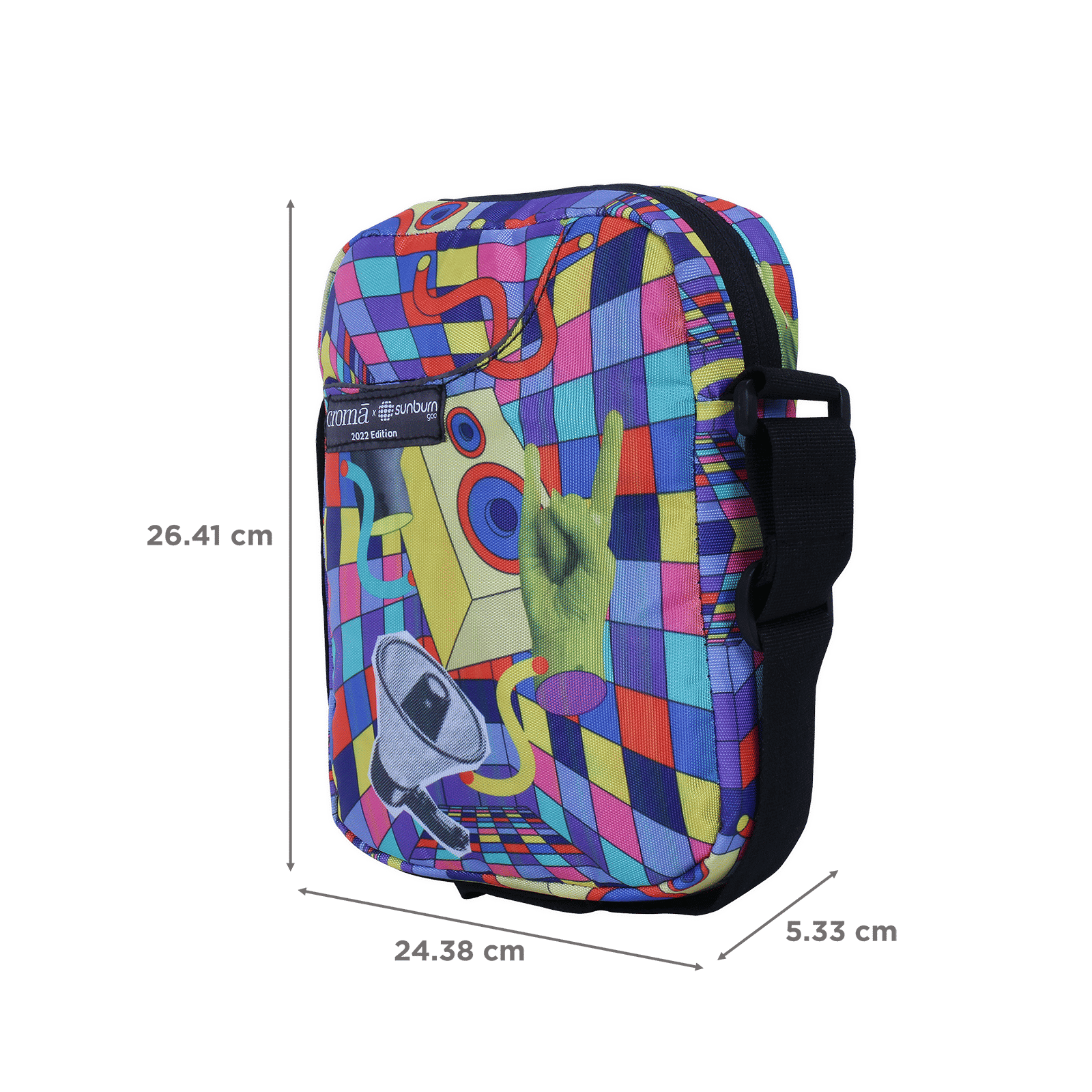 Croma Sunburn Edition Sling Bag (Lightweight, Multi Color) Croma Sunburn Edition Sling Bag (Lightweight, Multi Color)_3