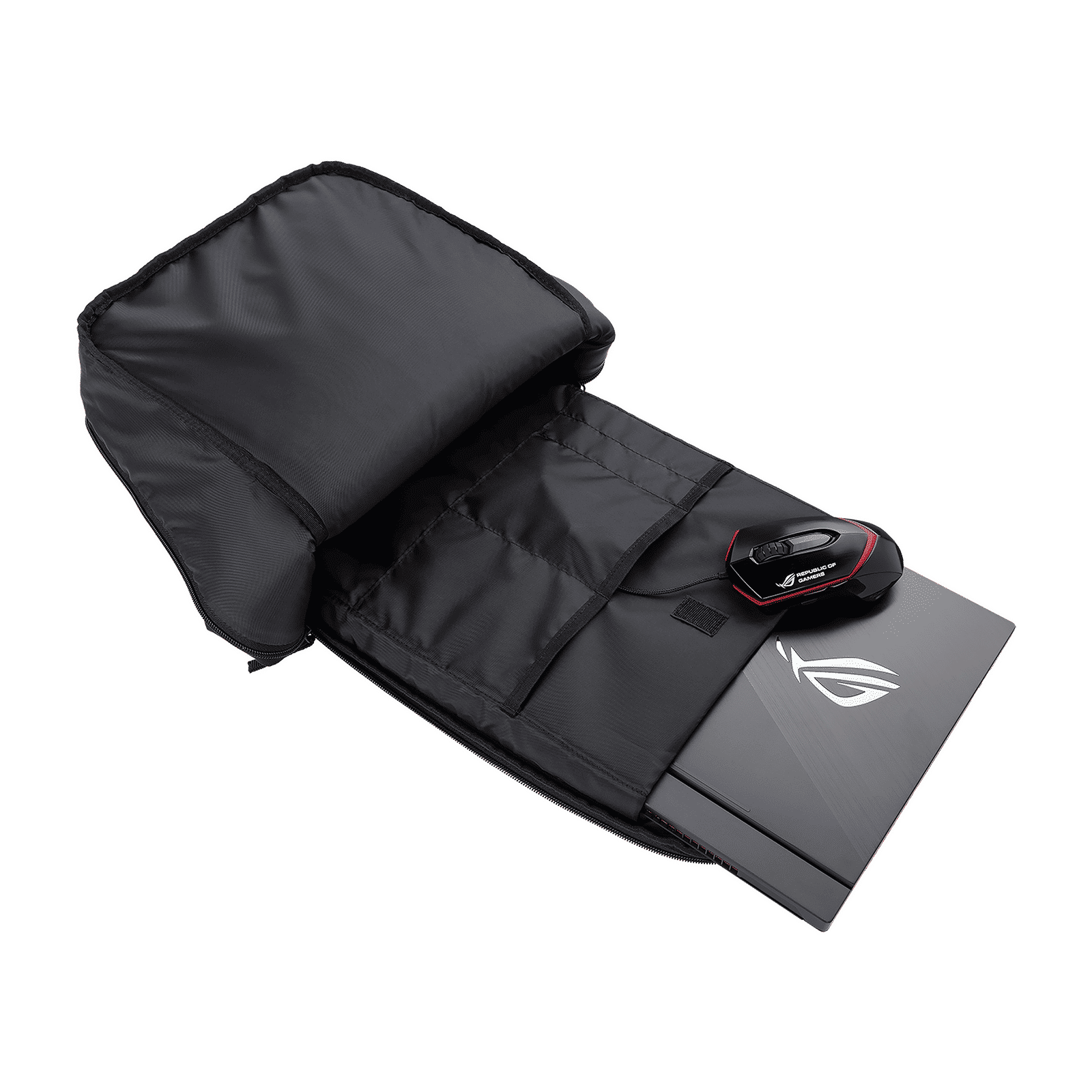 ASUS ROG Gaming BP1501 Polyester Laptop Backpack for 17 Inch Laptop (Luggage Strip, Black)_6
