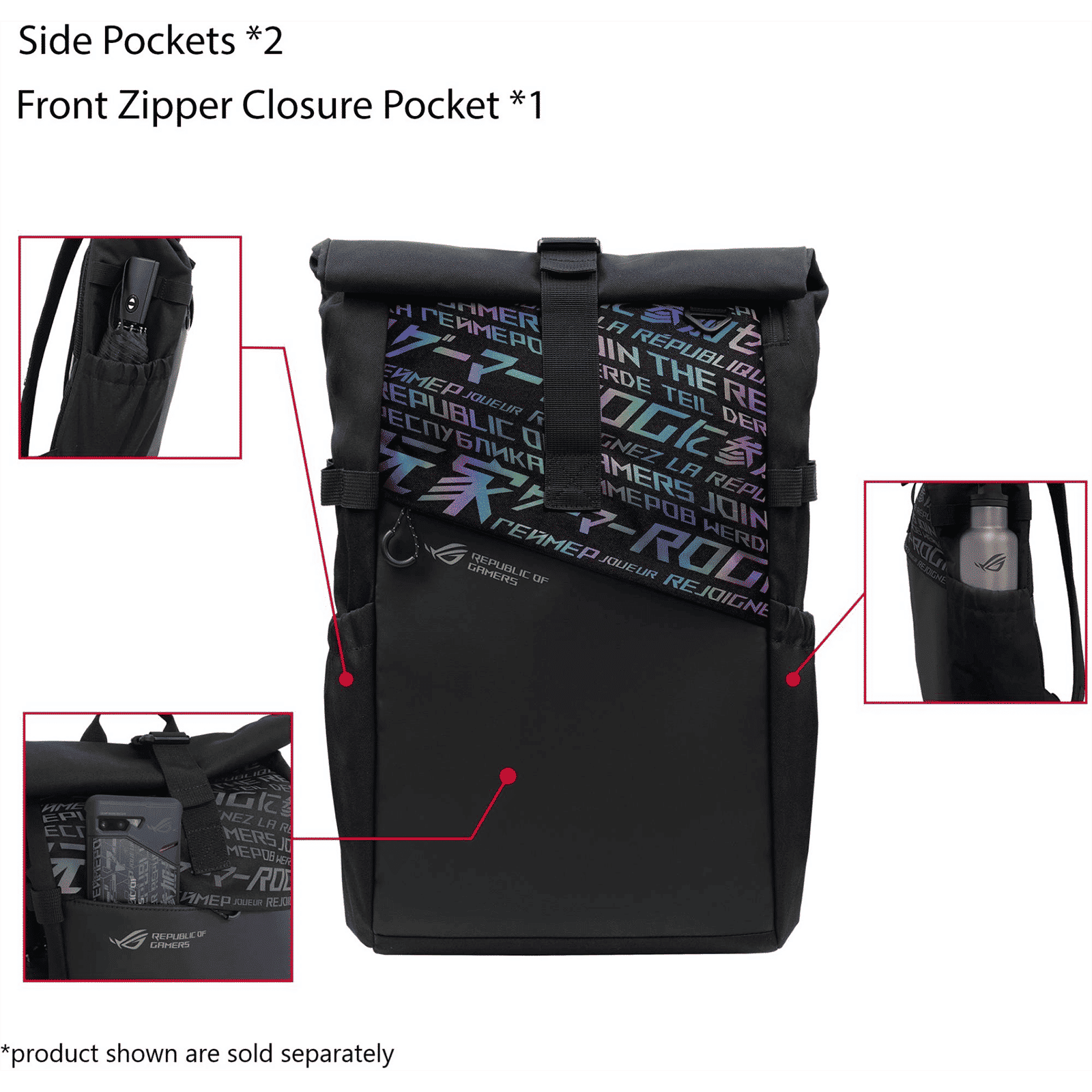 ASUS ROG Gaming BP4701 Polyester Laptop Backpack for 17 Inch Laptop (Luggage Strip, Black) ASUS ROG Gaming BP4701 Polyester Laptop Backpack for 17 Inch Laptop (Luggage Strip, Black)_6