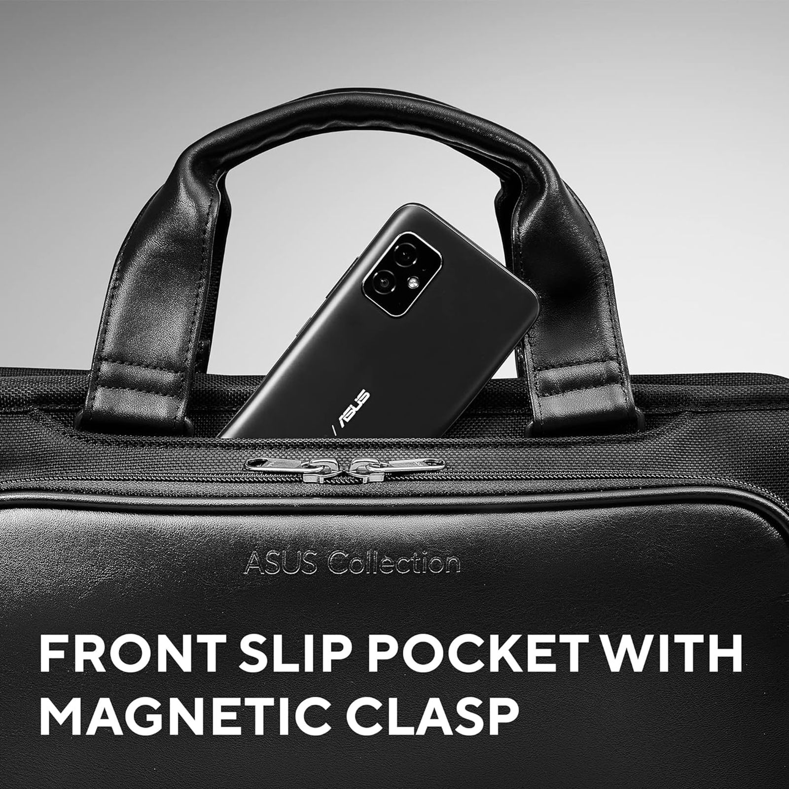 ASUS Vantage AC3500 Nappa Leather Briefcase for 15.6 Inch Laptops (Water Repellent, Black)_6