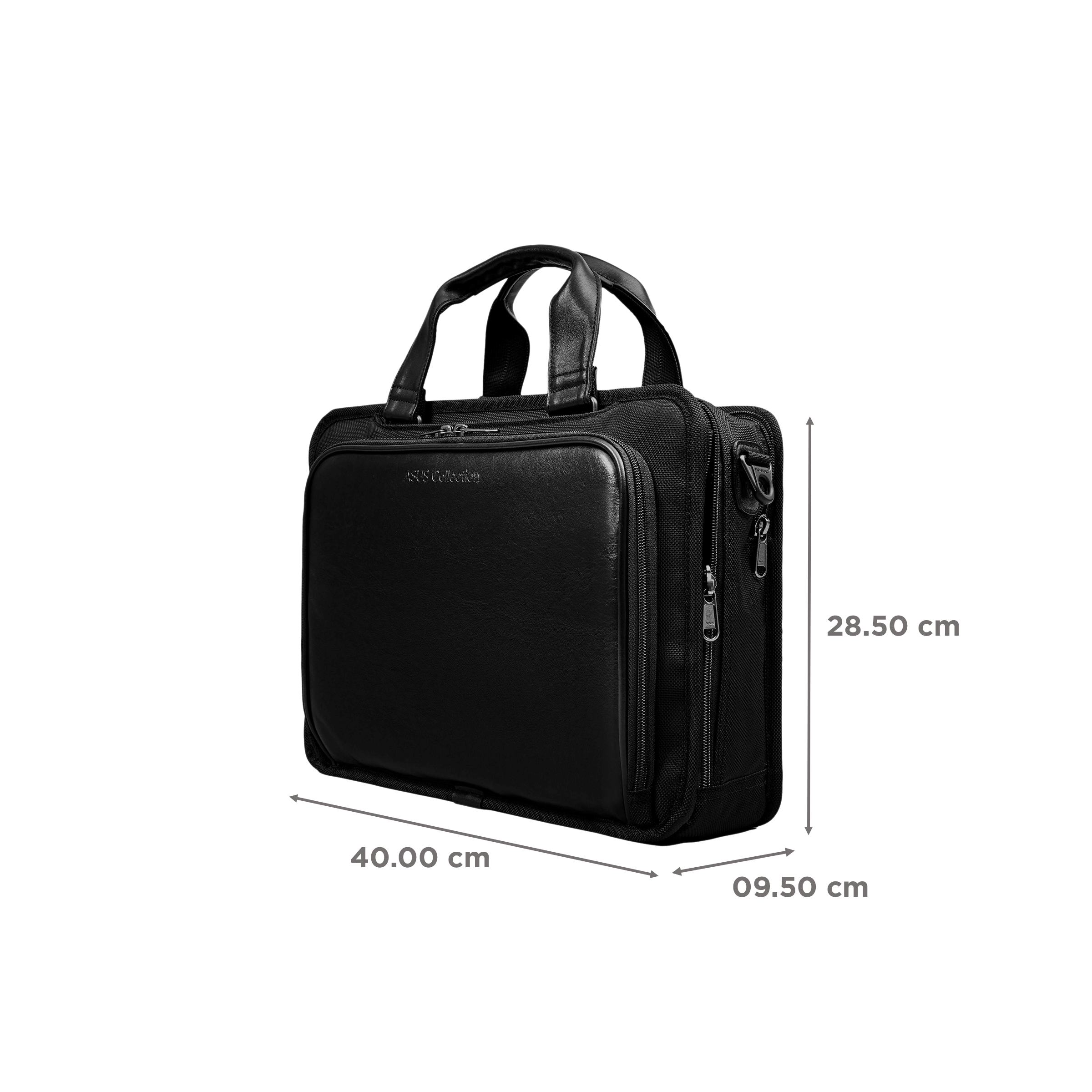 ASUS Vantage AC3500 Nappa Leather Briefcase for 15.6 Inch Laptops (Water Repellent, Black)_3