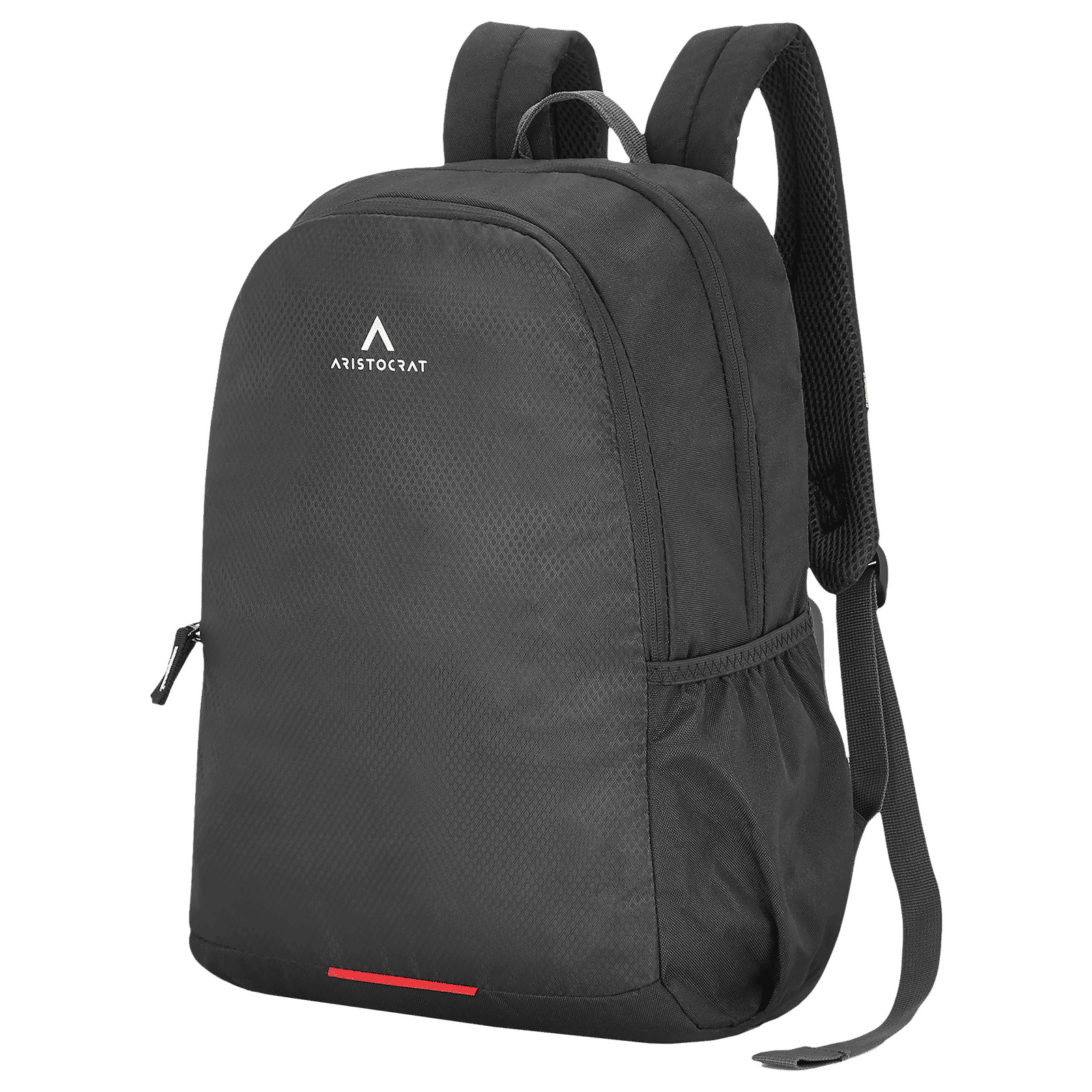 ARISTOCRAT Marco Polyester Laptop Backpack for 17 Inch Laptop (26 L, Side Fabric Pockets, Black)_7