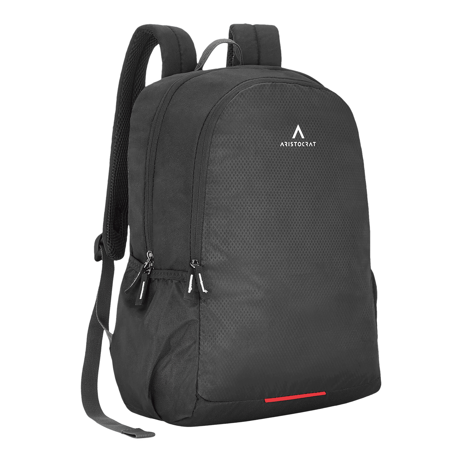 ARISTOCRAT Marco Polyester Laptop Backpack for 17 Inch Laptop (26 L, Side Fabric Pockets, Black)_5