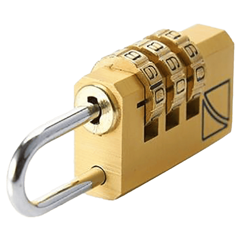TRAVEL BLUE Numeric Combination Lock (3 Dial Combination, TB-031GD, Gold)_3