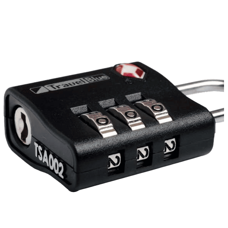 TRAVEL BLUE Numeric Combination Lock (TSA Approved, TB-036BL, Black)_3