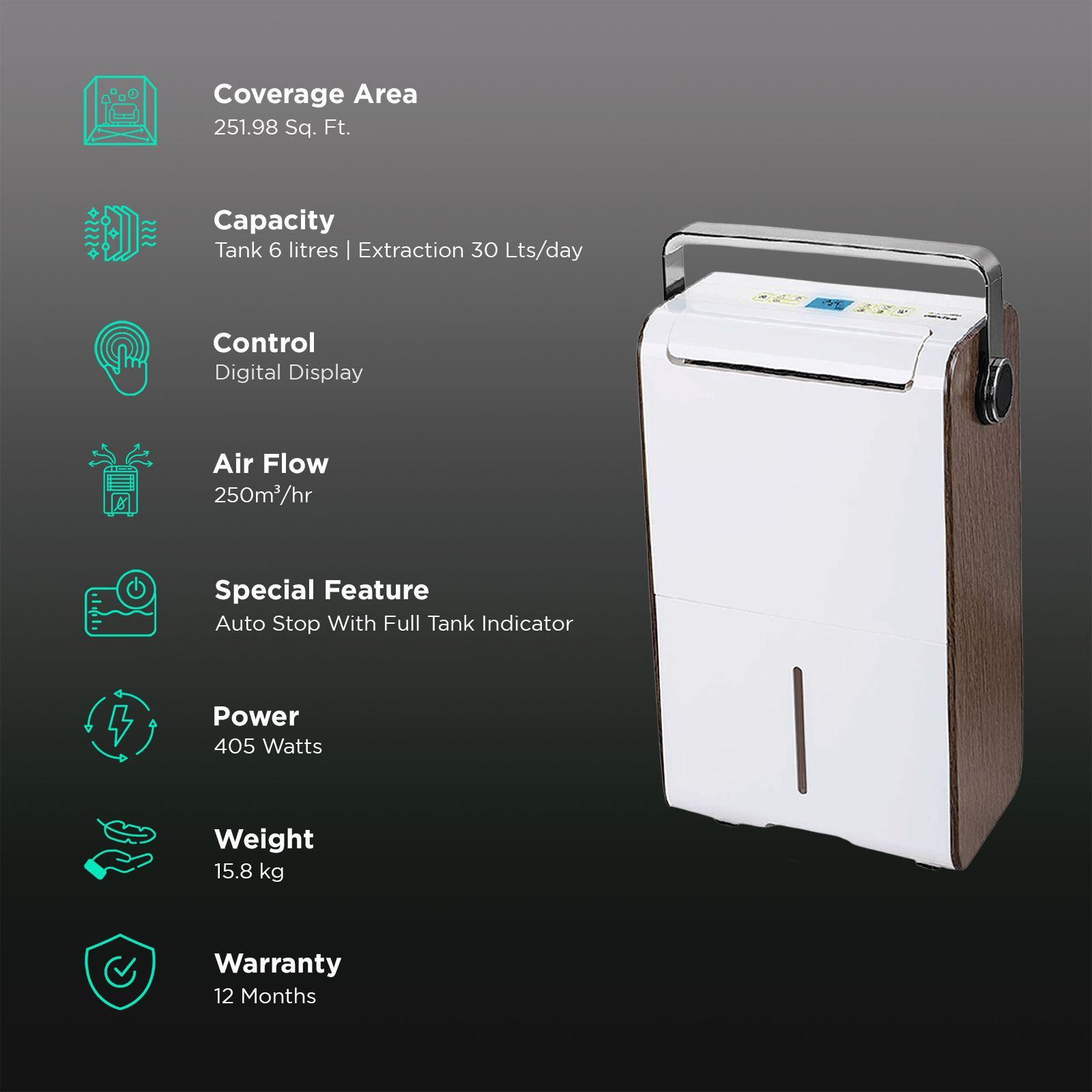 Origin Novita ND 838 Wardrobe, Shoe Rack & Small Areas Dehumidifier with Semi-Permanent Built-in Ionizer (Child Lock Function, White) Origin Novita ND 838 Wardrobe, Shoe Rack & Small Areas Dehumidifier with Semi-Permanent Built-in Ionizer (Child Lock Function, White)_2