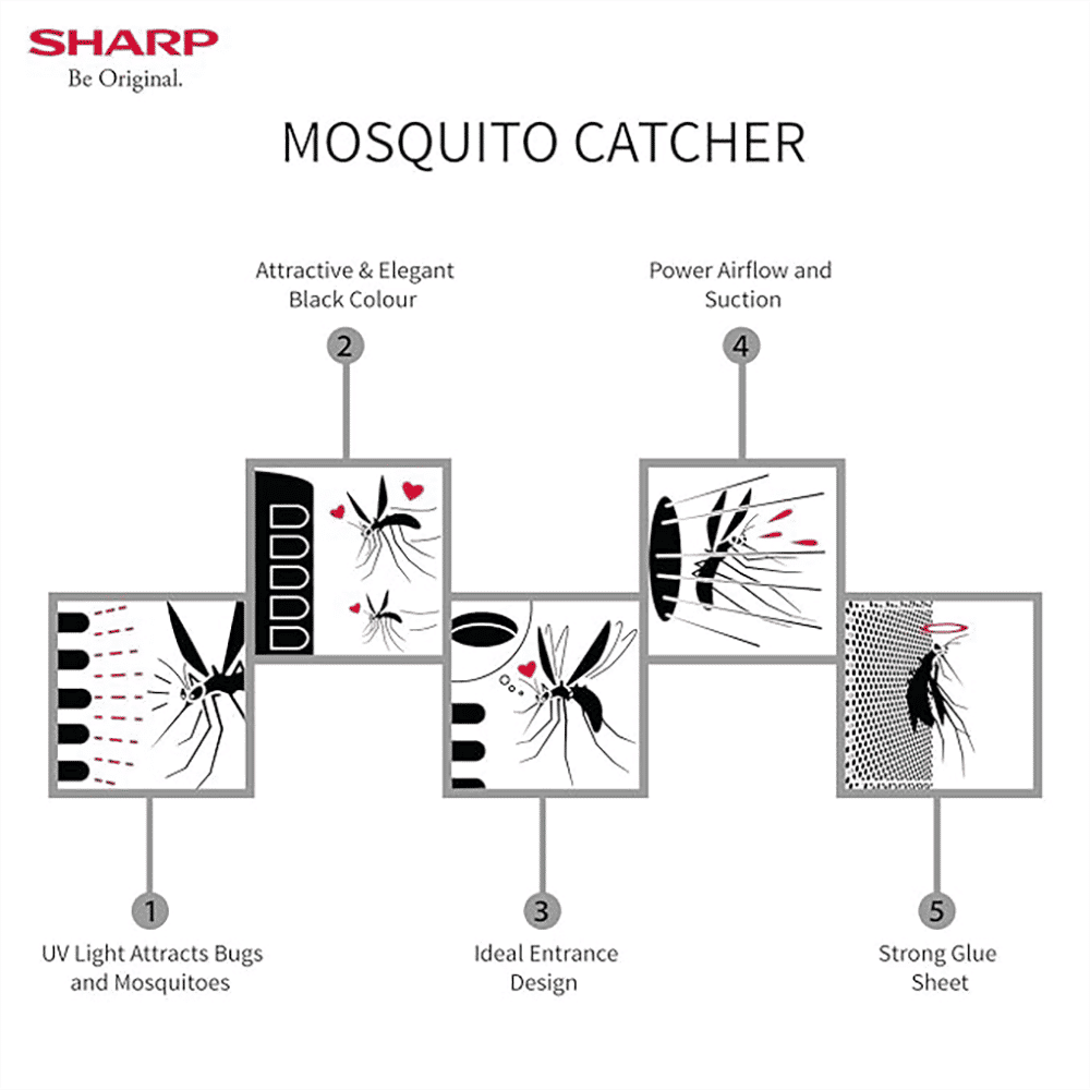 SHARP Dual Purification Technology Air Purifier (Mosquito Catcher, FP-GM50E-B, Black)_9