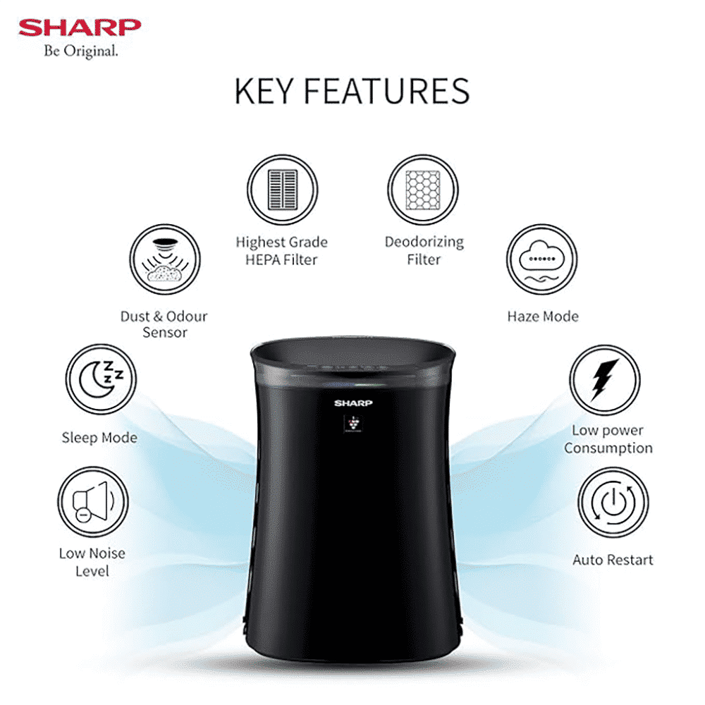 SHARP Dual Purification Technology Air Purifier (Mosquito Catcher, FP-GM50E-B, Black)_5