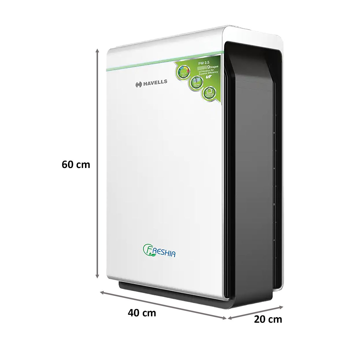 HAVELLS Freshia AP-46 HEPA + Activated Carbon Filter Air Purifier (White) HAVELLS Freshia AP-46 HEPA + Activated Carbon Filter Air Purifier (White)_2
