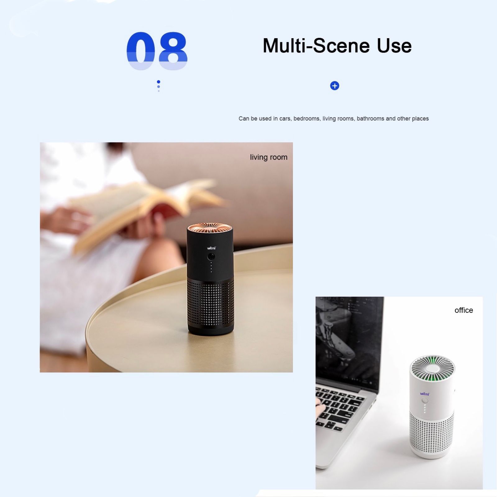 voltmi Aura Negative Ion Concentration Technology Air Purifier (3-Stage Air Filtration, PAP01, Black)_11