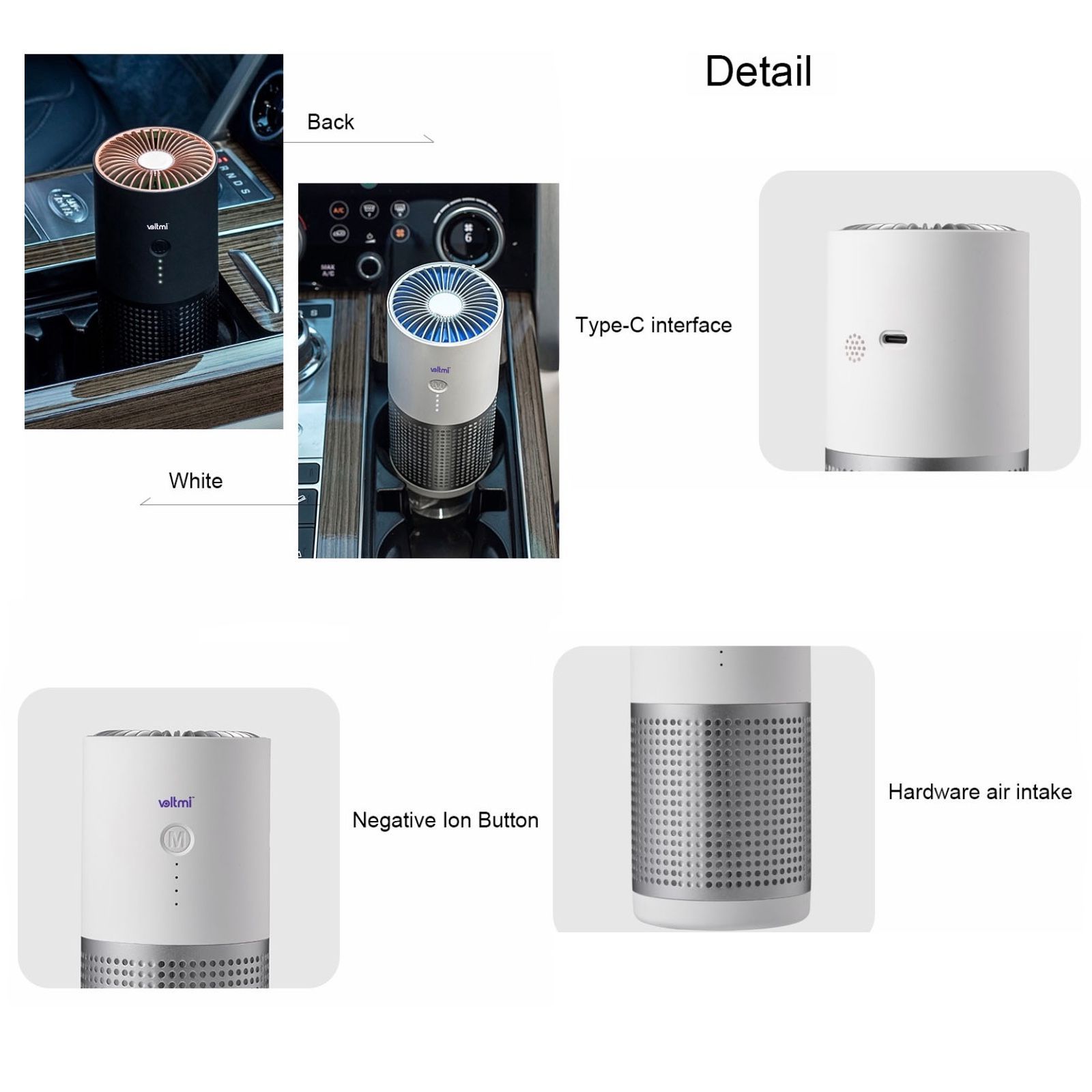 voltmi Aura Negative Ion Concentration Technology Air Purifier (3-Stage Air Filtration, PAP01, Black)_14