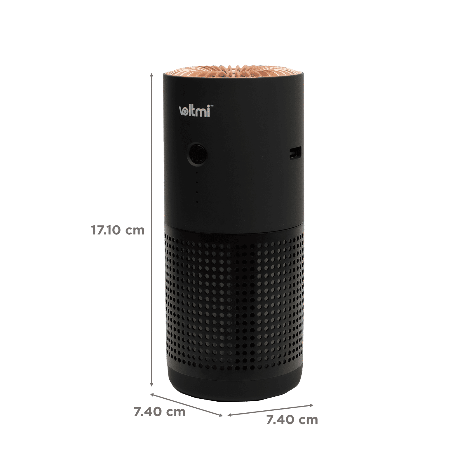 voltmi Aura Negative Ion Concentration Technology Air Purifier (3-Stage Air Filtration, PAP01, Black)_3