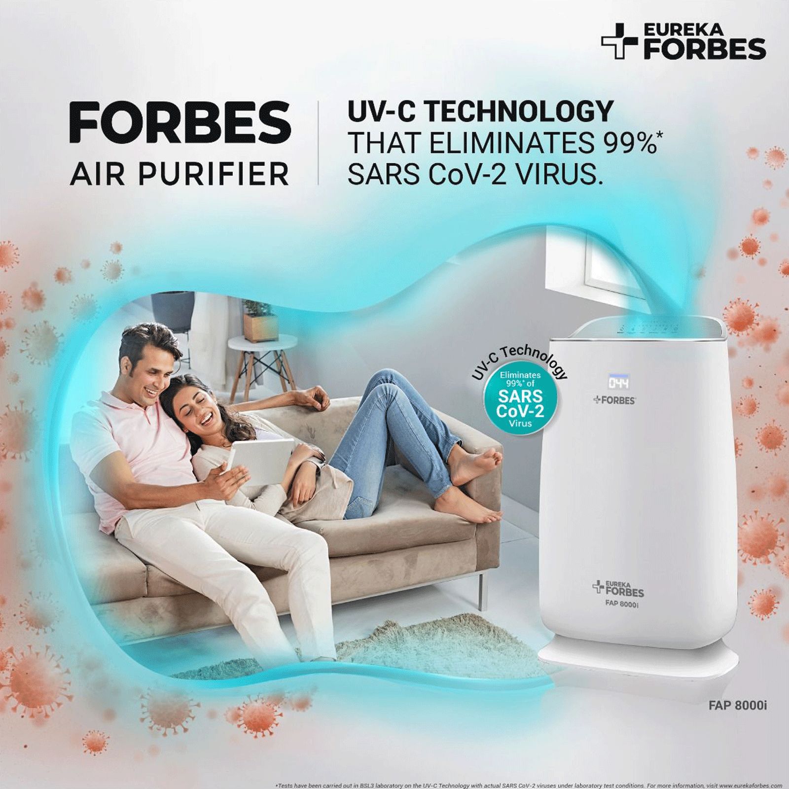 EUREKA FORBES UV-C Technology Air Purifier (Carbon Filter, FAP 8000i, White)_7
