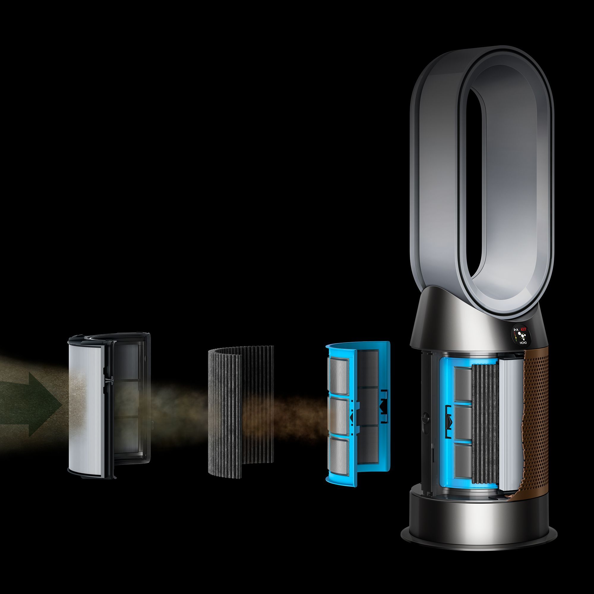 dyson HP09 Air Multiplier Air Purifier & Heater (Auto Mode & Night Mode, 379693-01, White/ Gold)_3