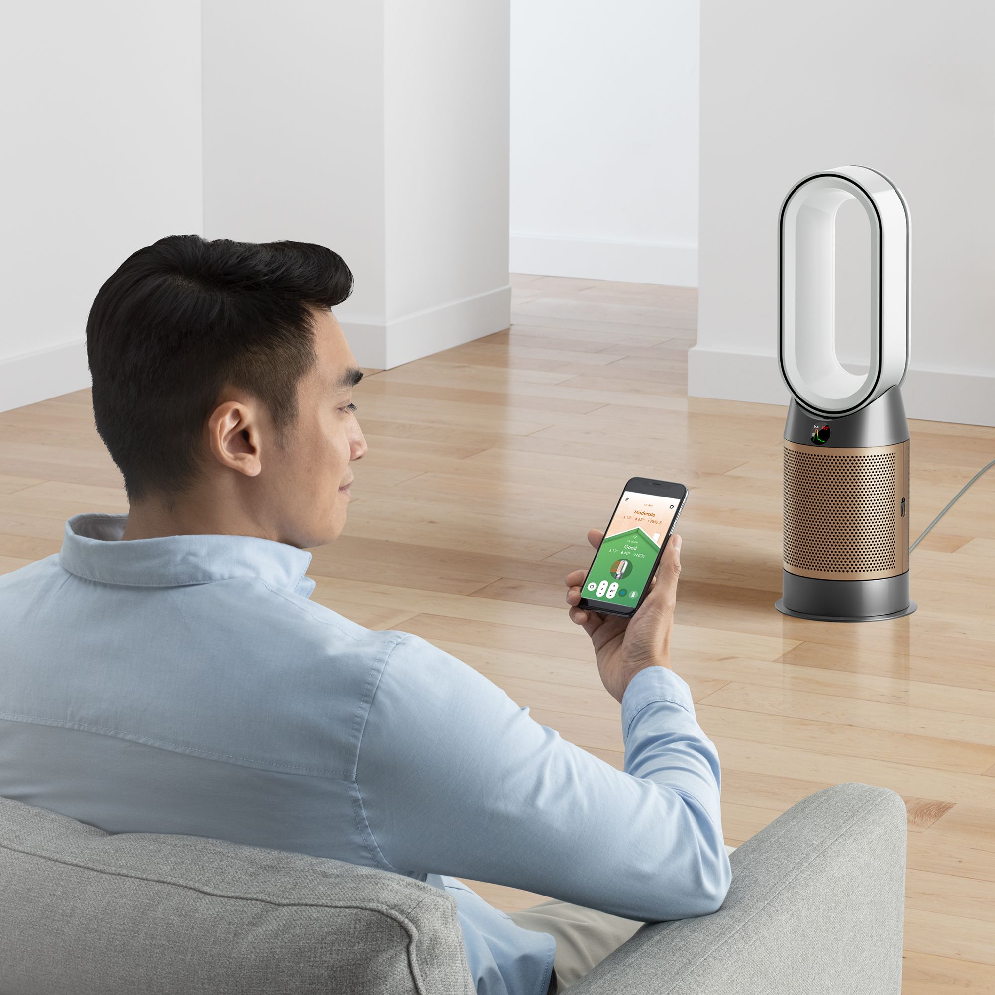 dyson HP09 Air Multiplier Air Purifier & Heater (Auto Mode & Night Mode, 379693-01, White/ Gold)_6