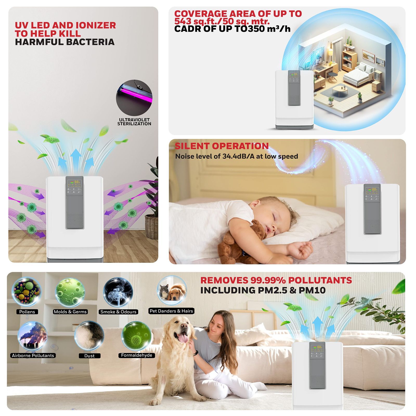 Honeywell Air Touch V4 Air Purifier with Remote Control (Advanced 5 Stage Filtration, White)_12