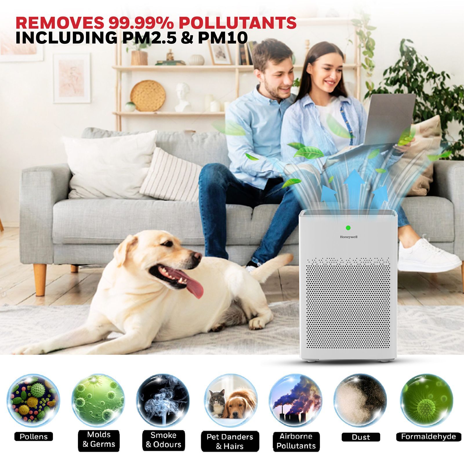 Honeywell Air Touch P1 Air Purifier with 3D Air Flow (Advanced 4 Filtration, White)_10