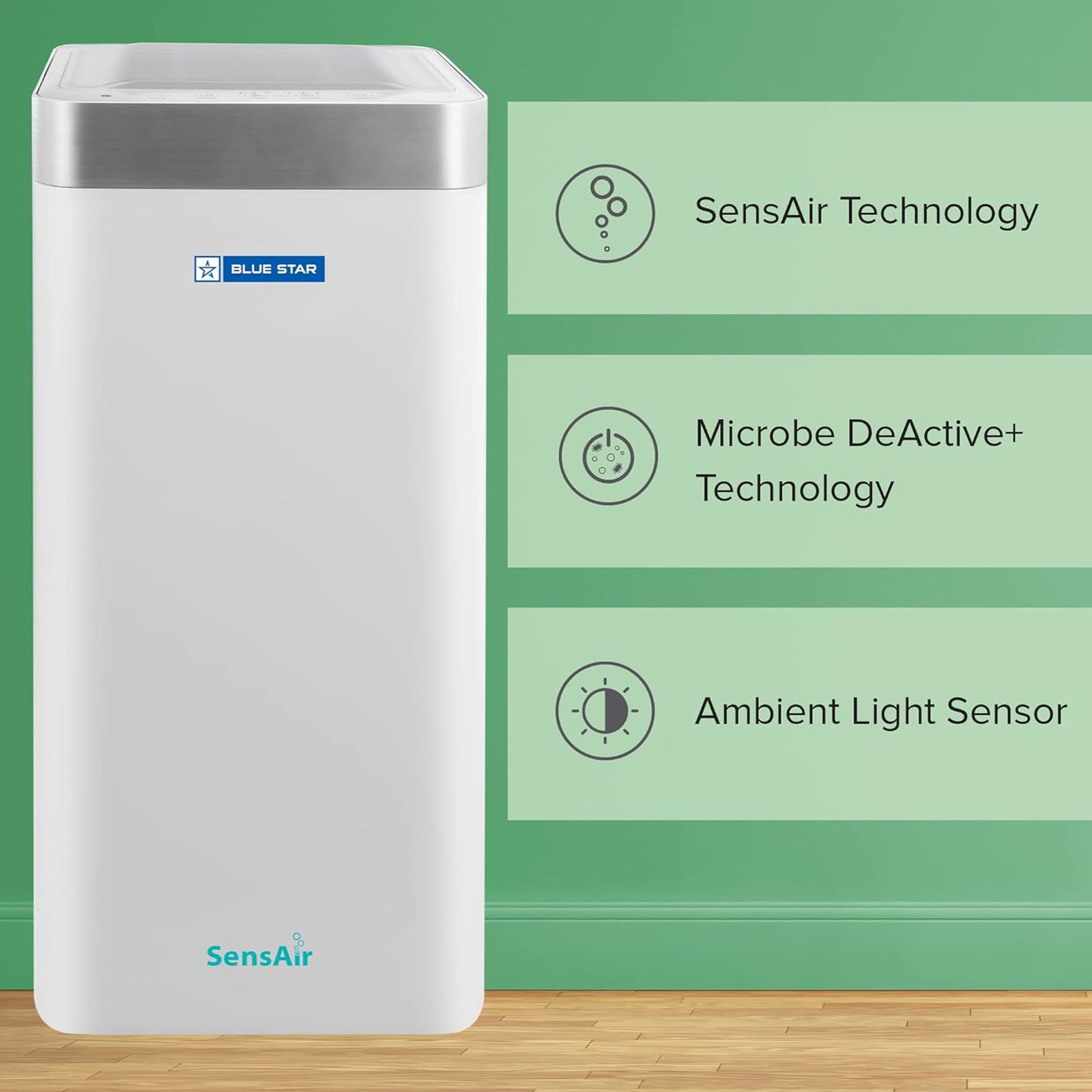 Blue Star AP700DAI Air Purifier with SensAir Technology (Ambient Light Sensor, Pearl White)_4